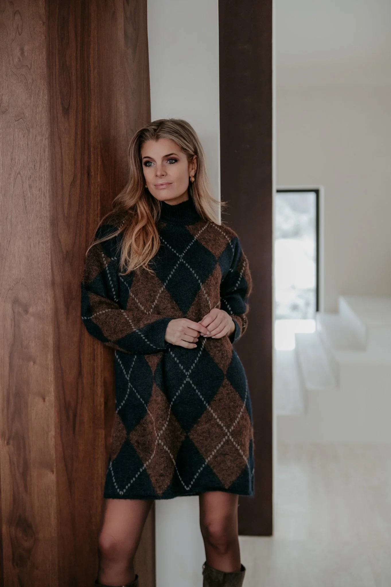 Netuso dress I Navy Brown - Image 10