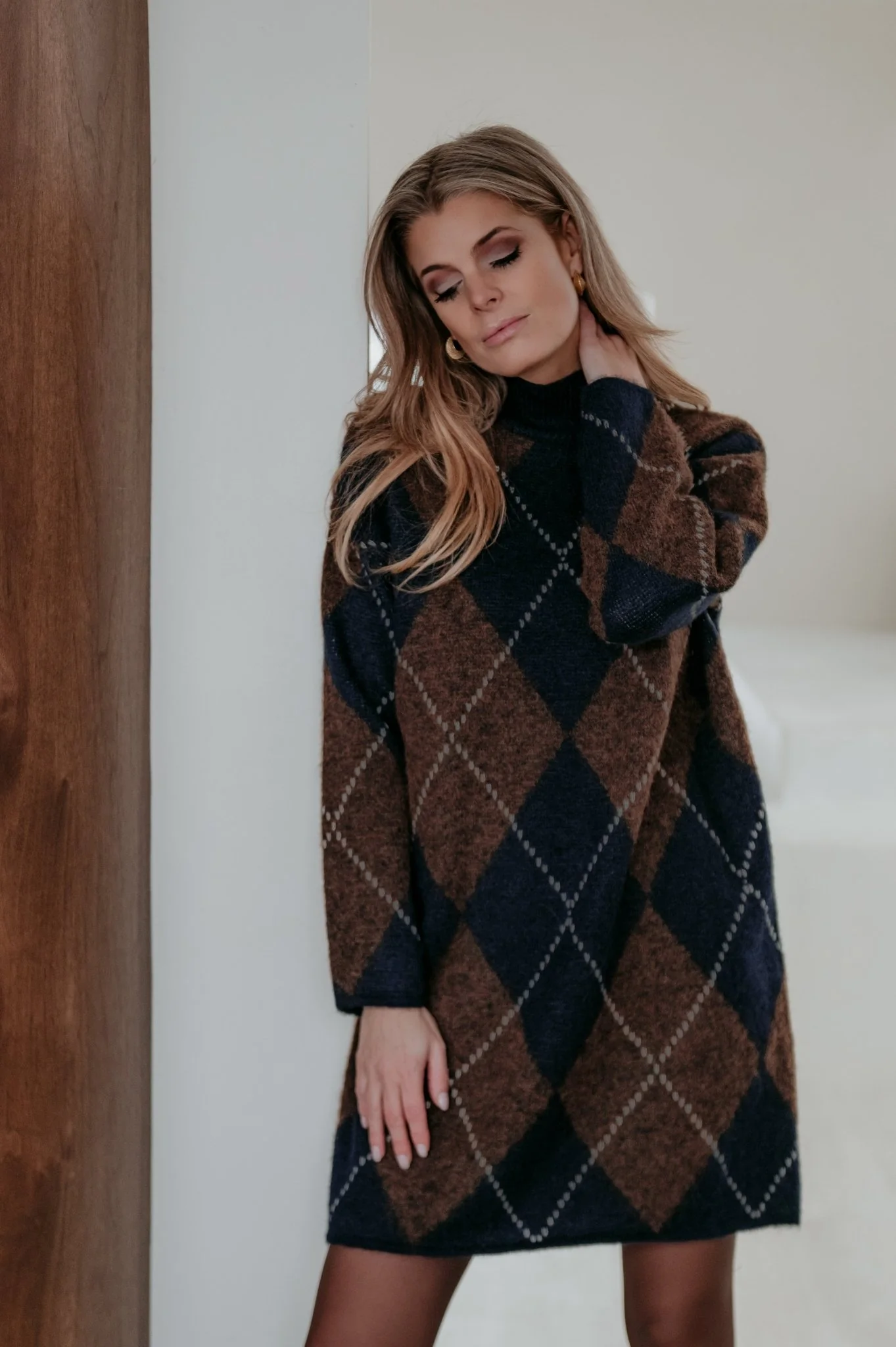 Netuso dress I Navy Brown - Image 11