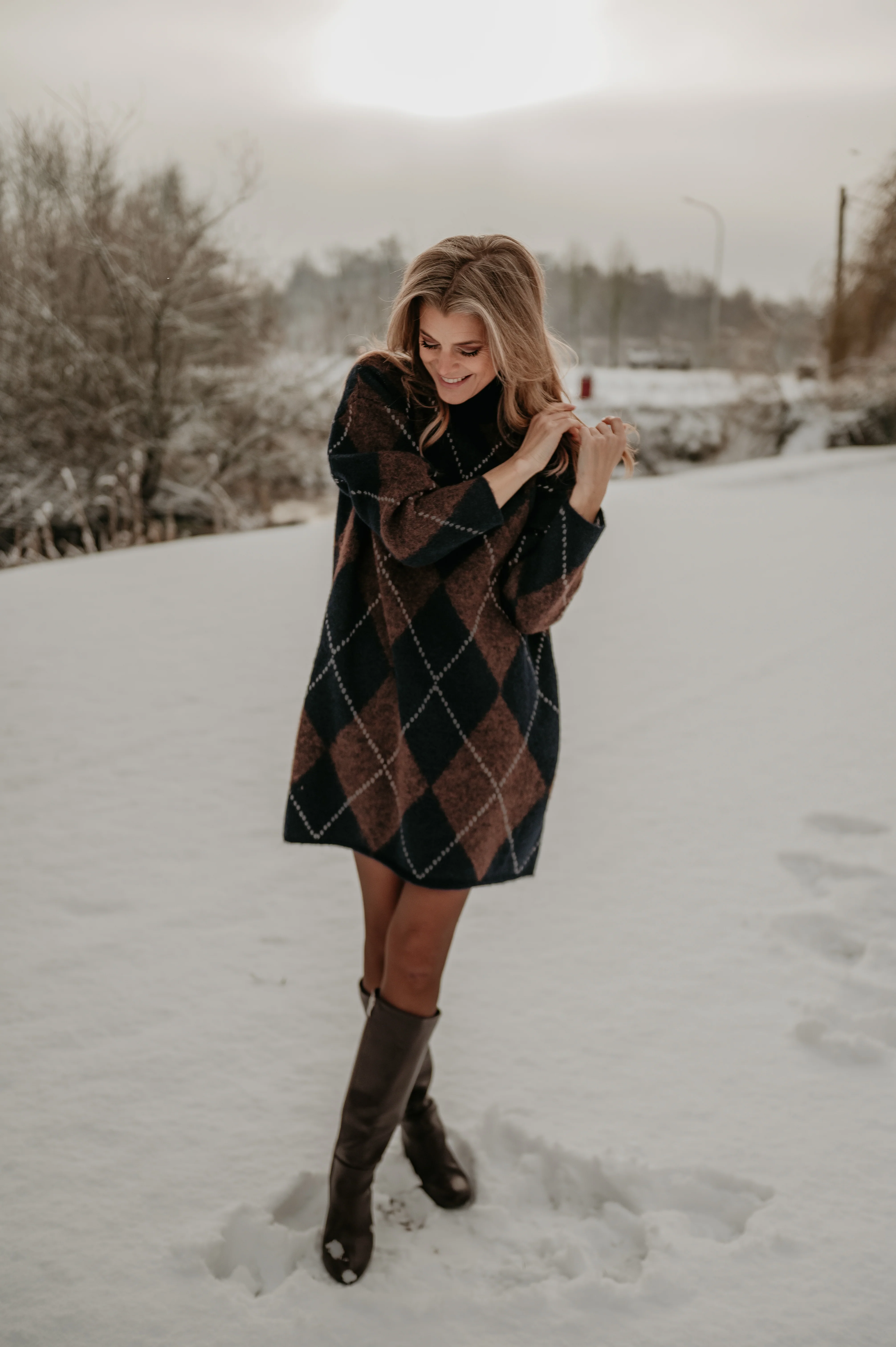 Netuso dress I Navy Brown - Image 17