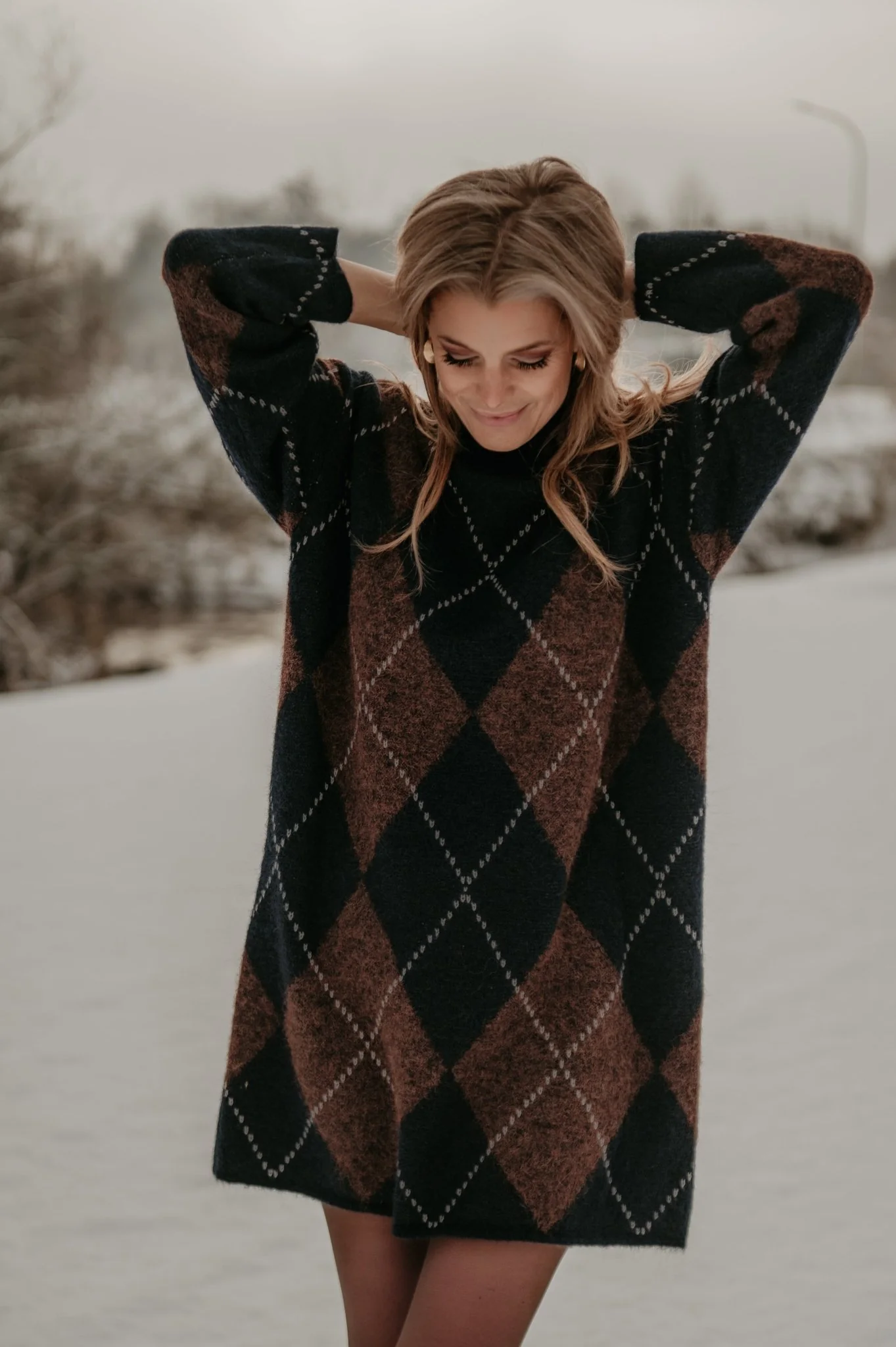 Netuso dress I Navy Brown - Image 5
