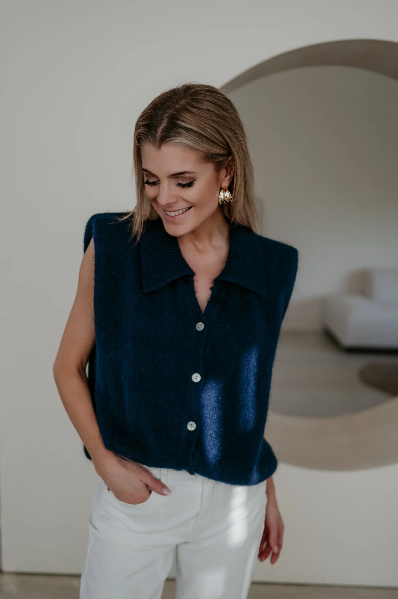 Nienti knit I Navy Blue - Image 4