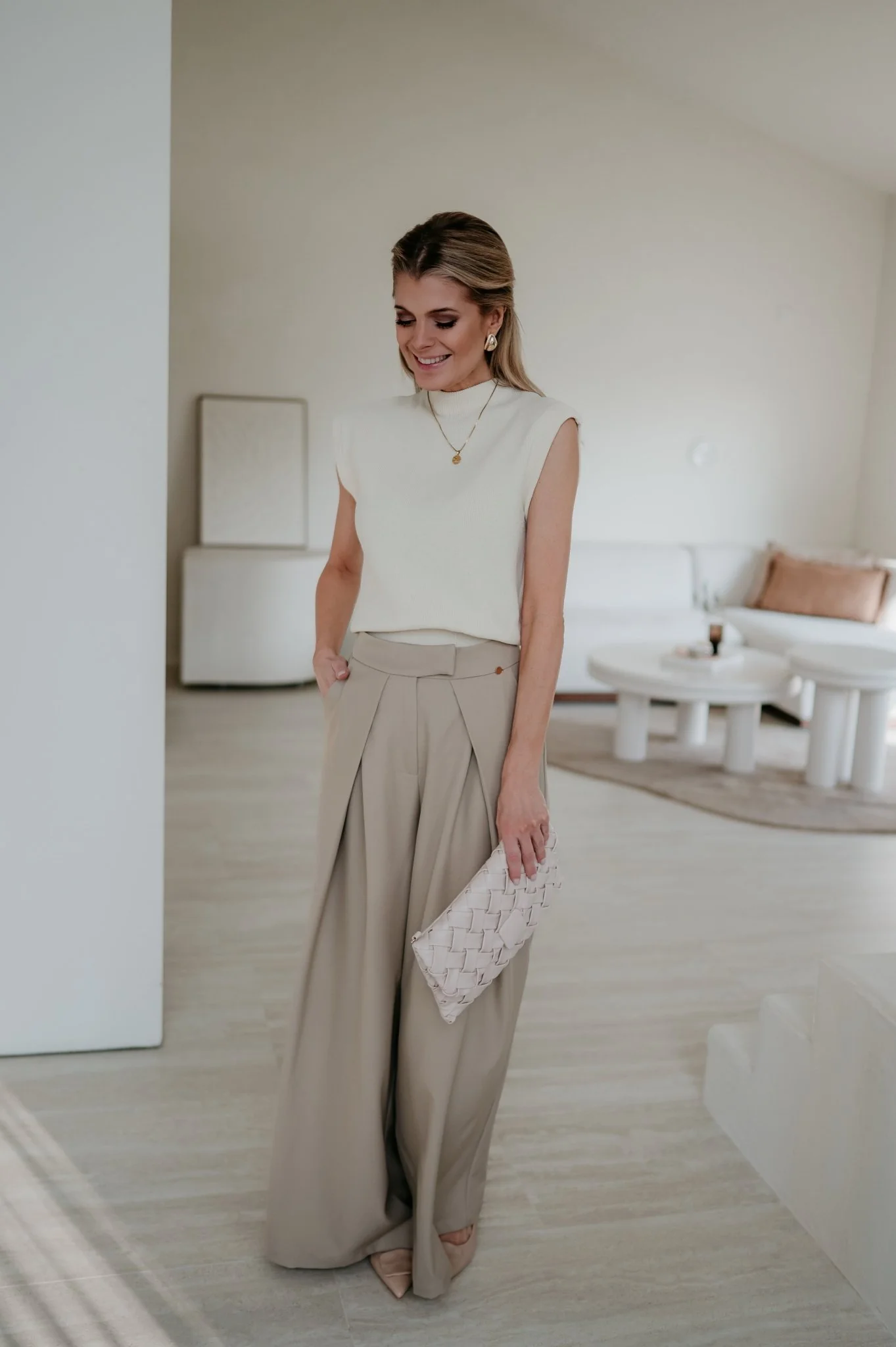 Nila trousers I Beige - Image 4