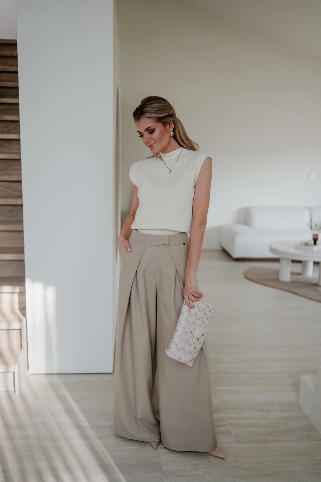 Nila trousers I Beige - Image 7