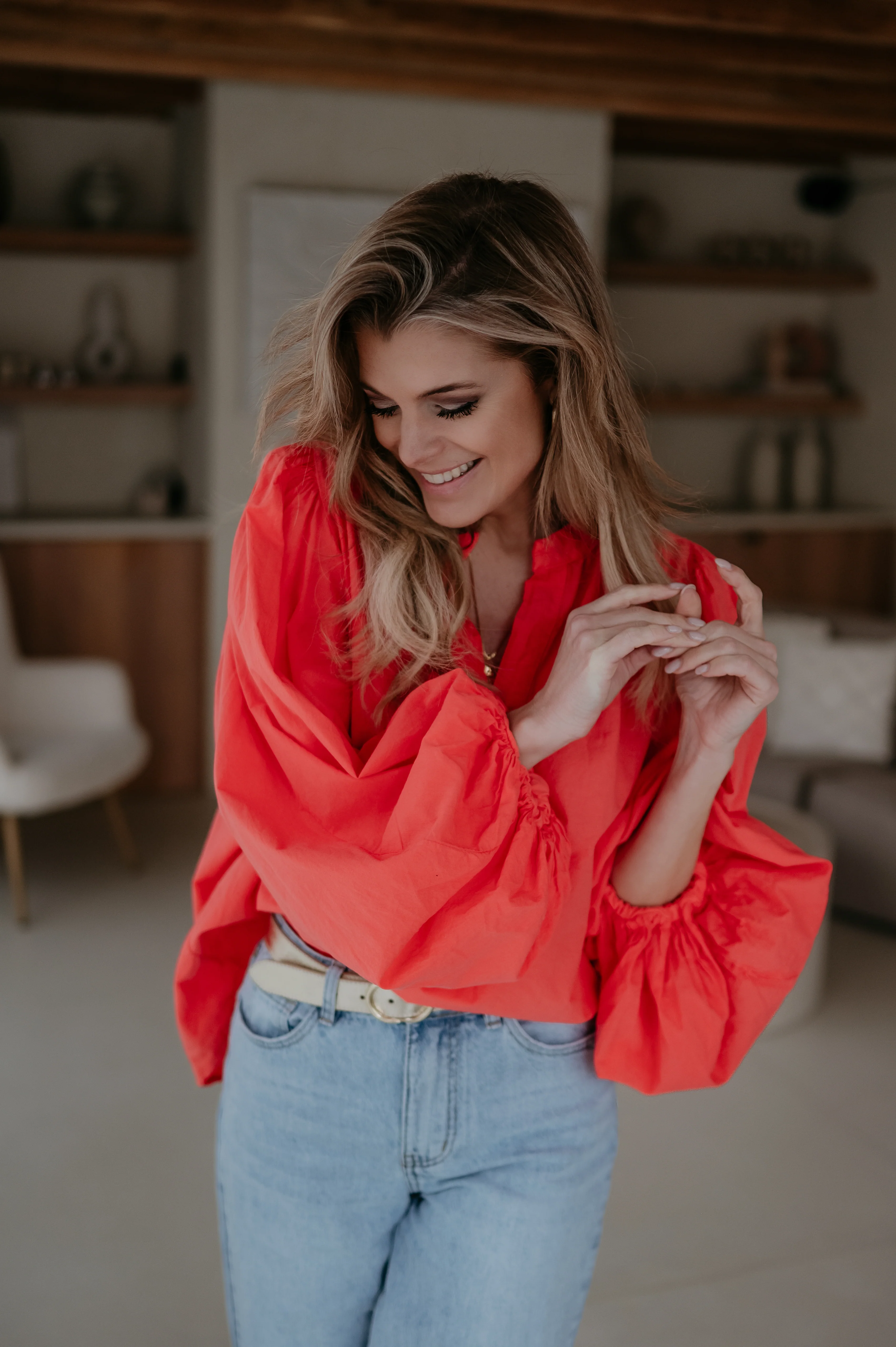 Odesi blouse I Coral - Image 11
