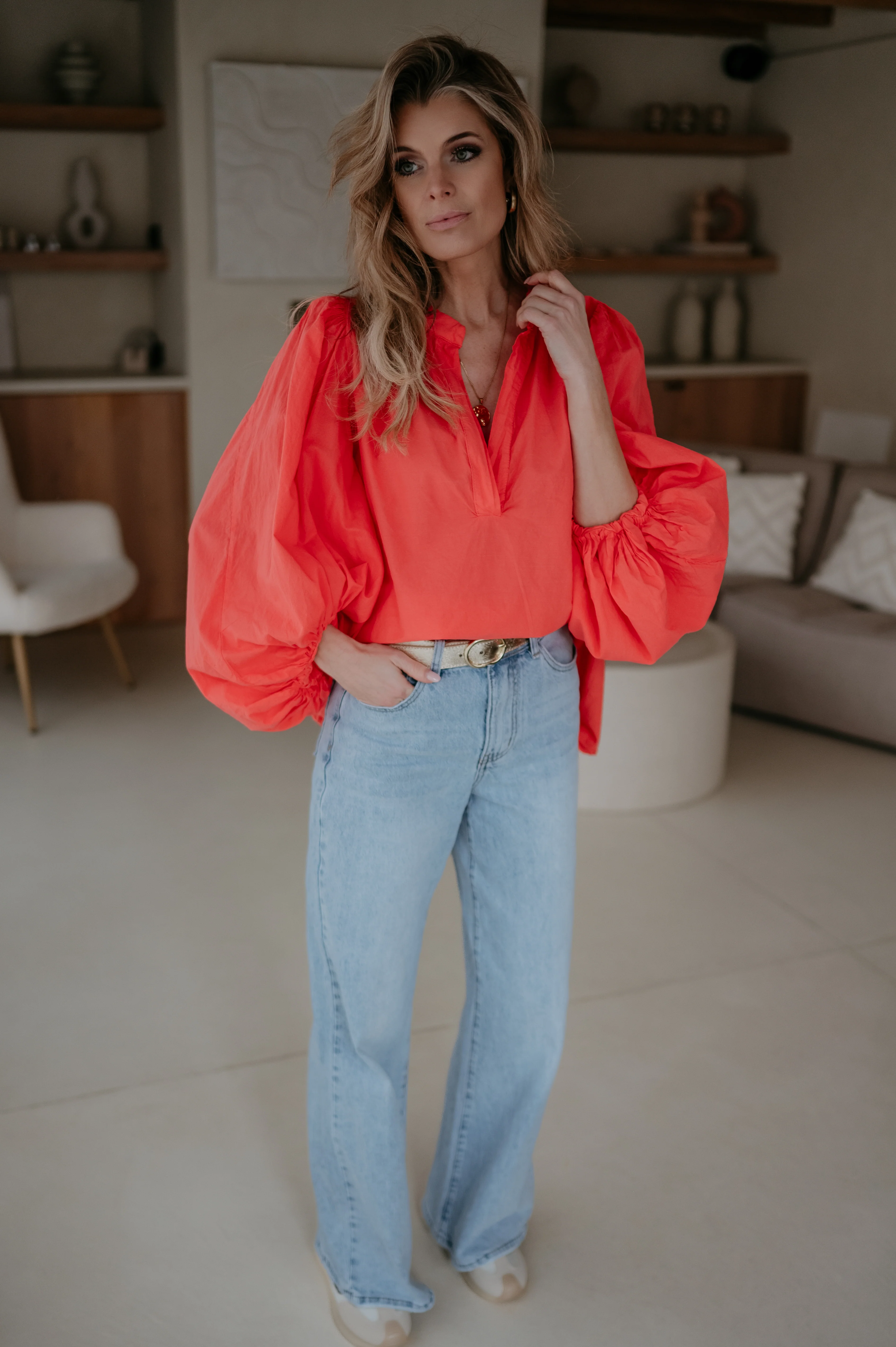Odesi blouse I Coral - Image 2