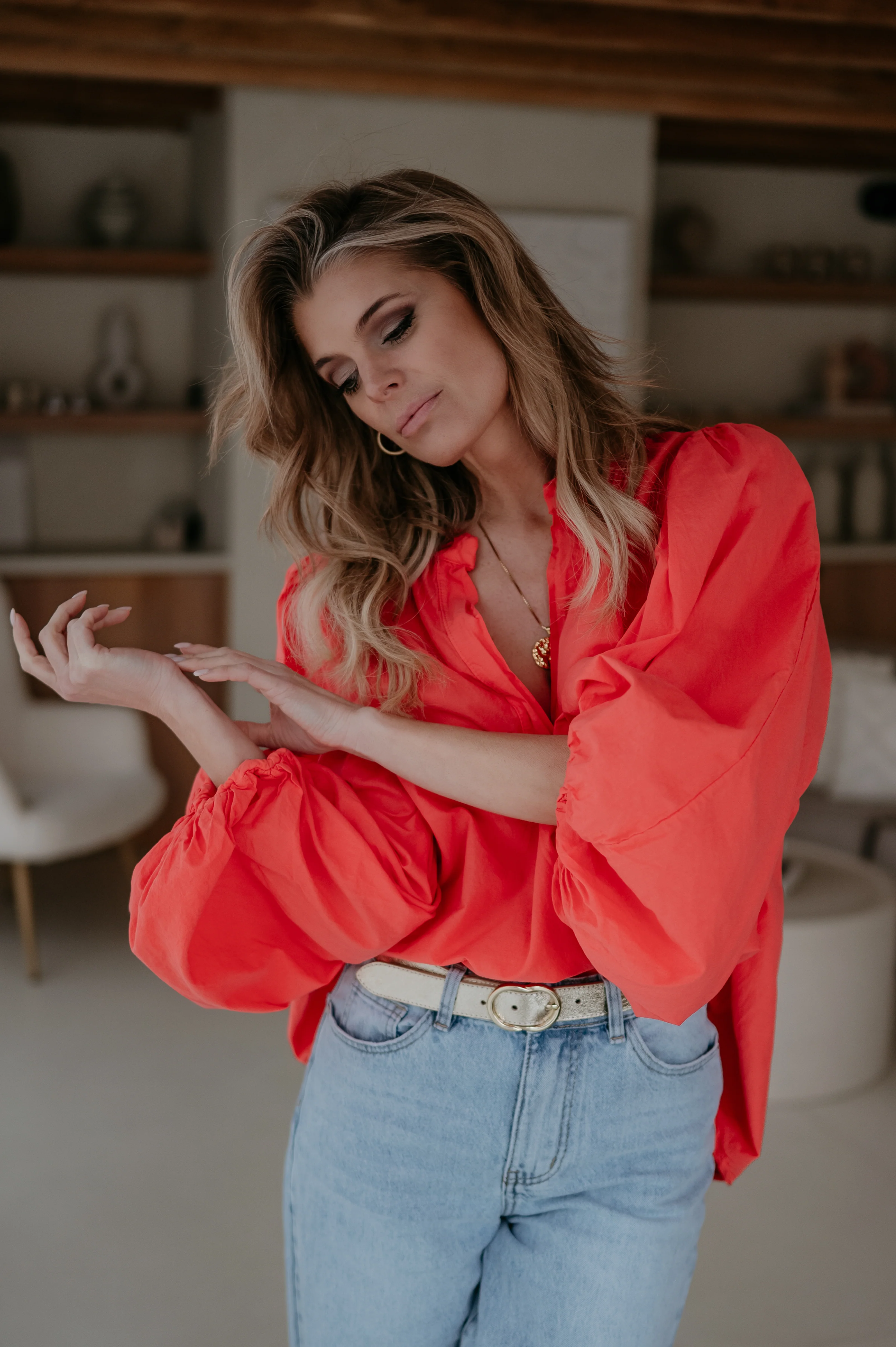 Odesi blouse I Coral - Image 4