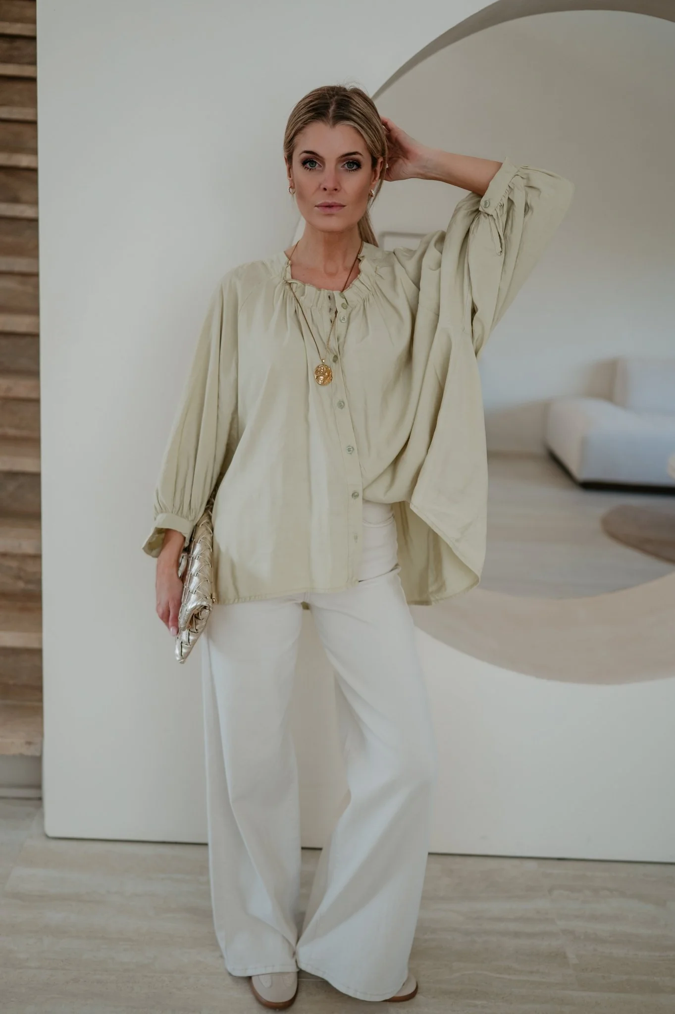 Odorio blouse I Olive - Image 5