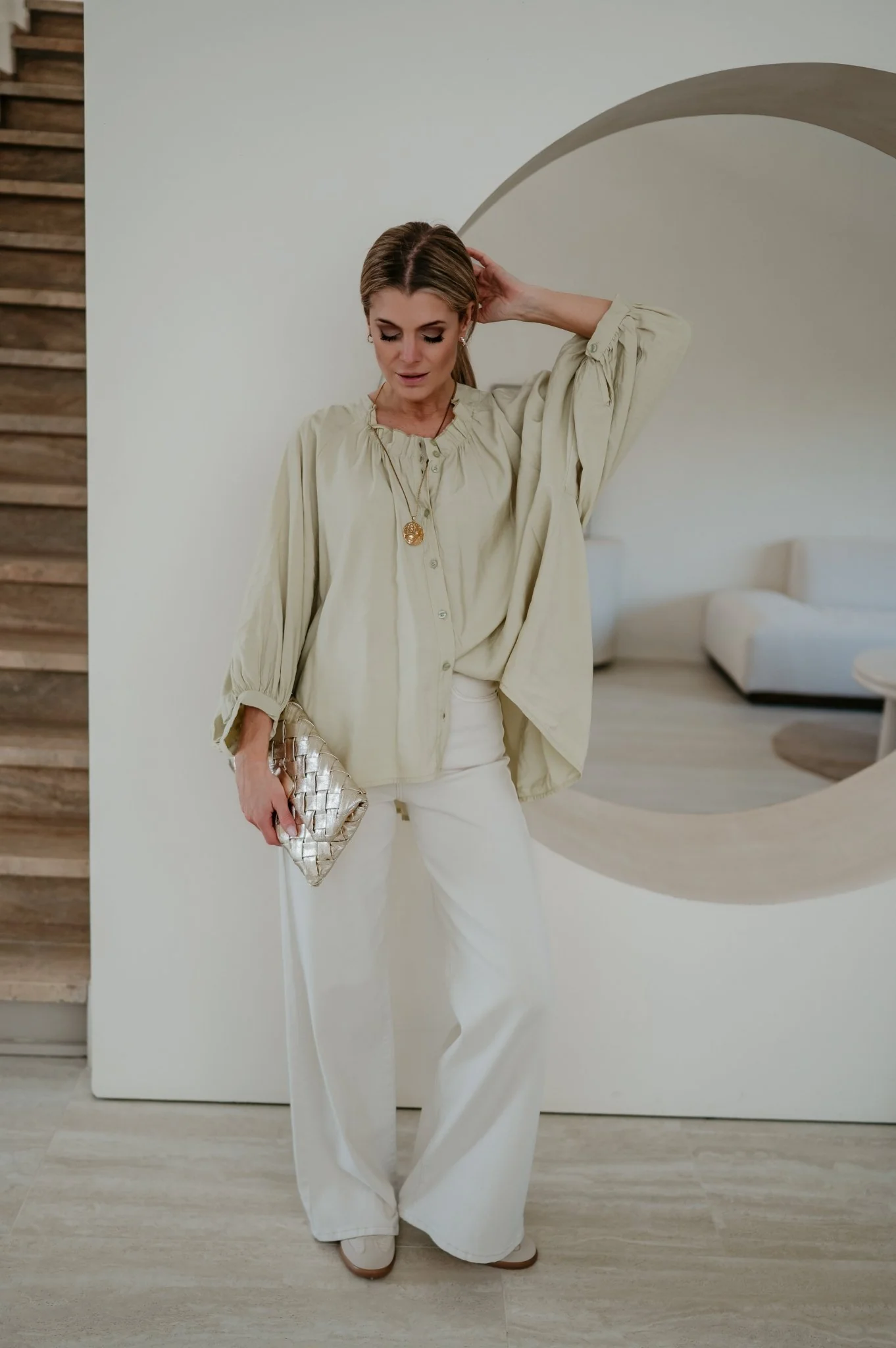 Odorio blouse I Olive - Image 8