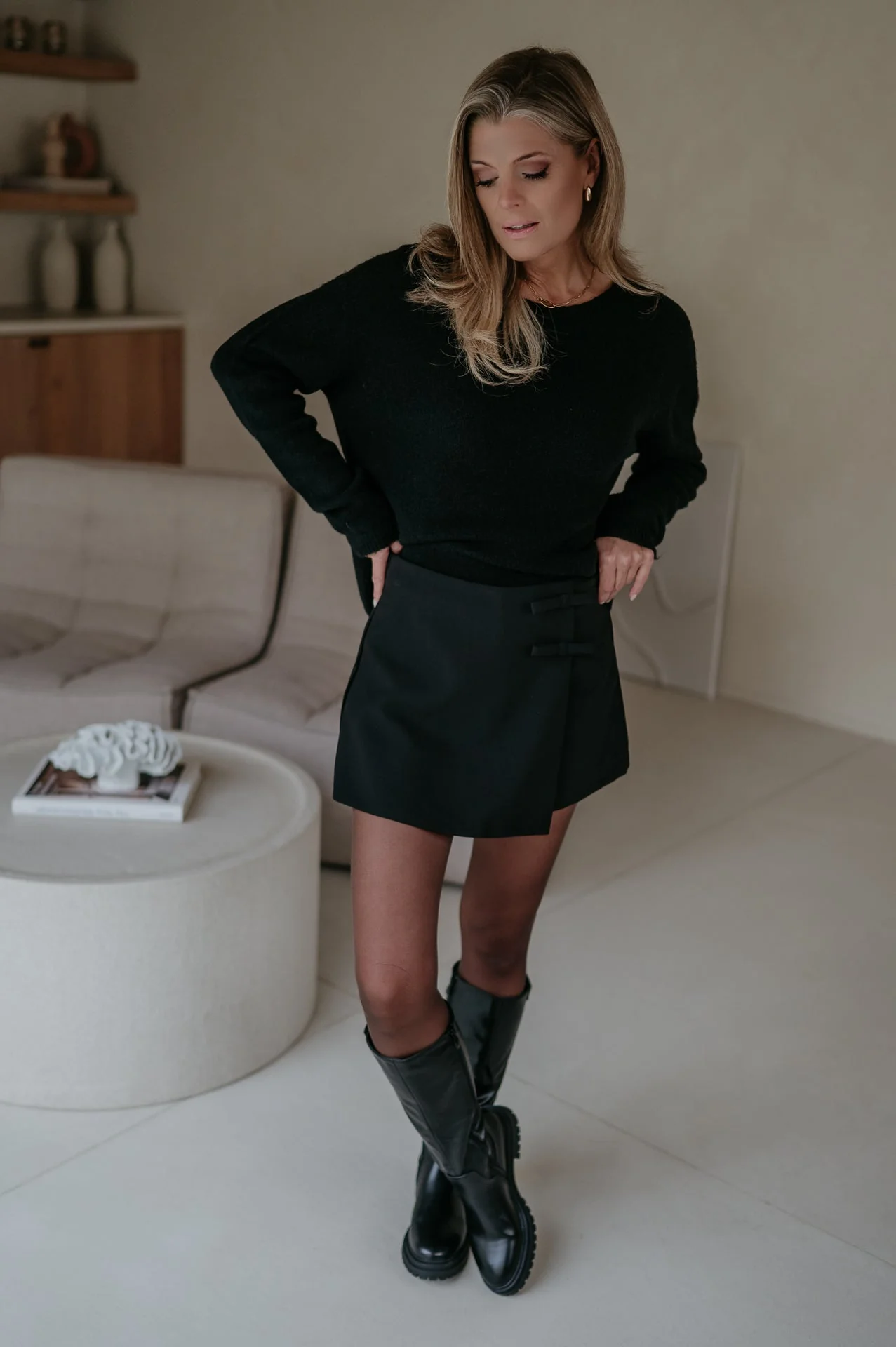 Ondulato skort I Black - Image 10