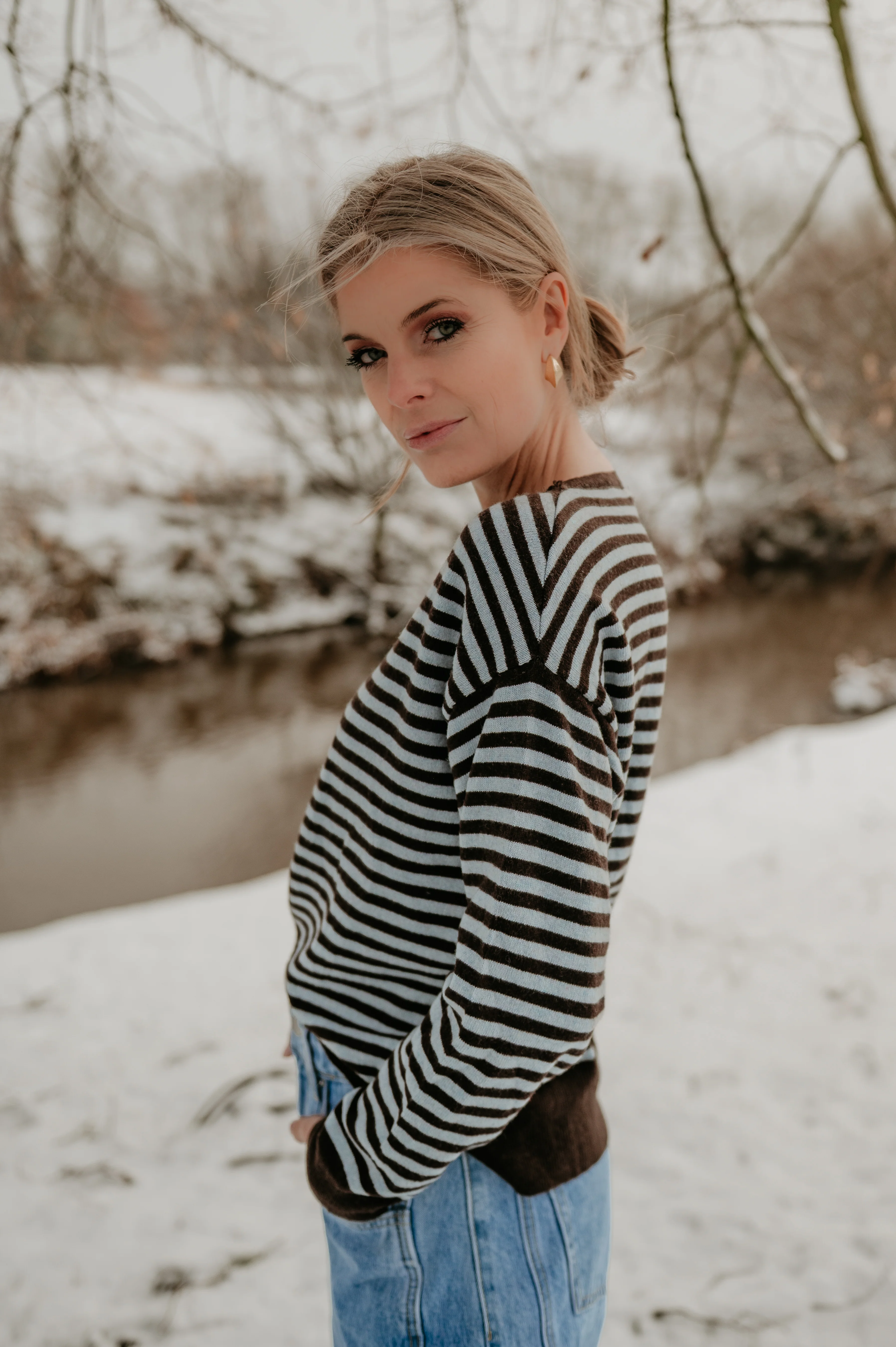 Poleri knit I Brown & Blue - Image 9