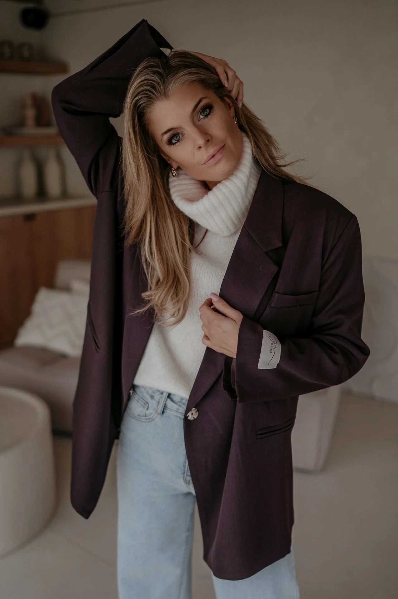 Rabbrivo blazer I Aubergine - Image 3