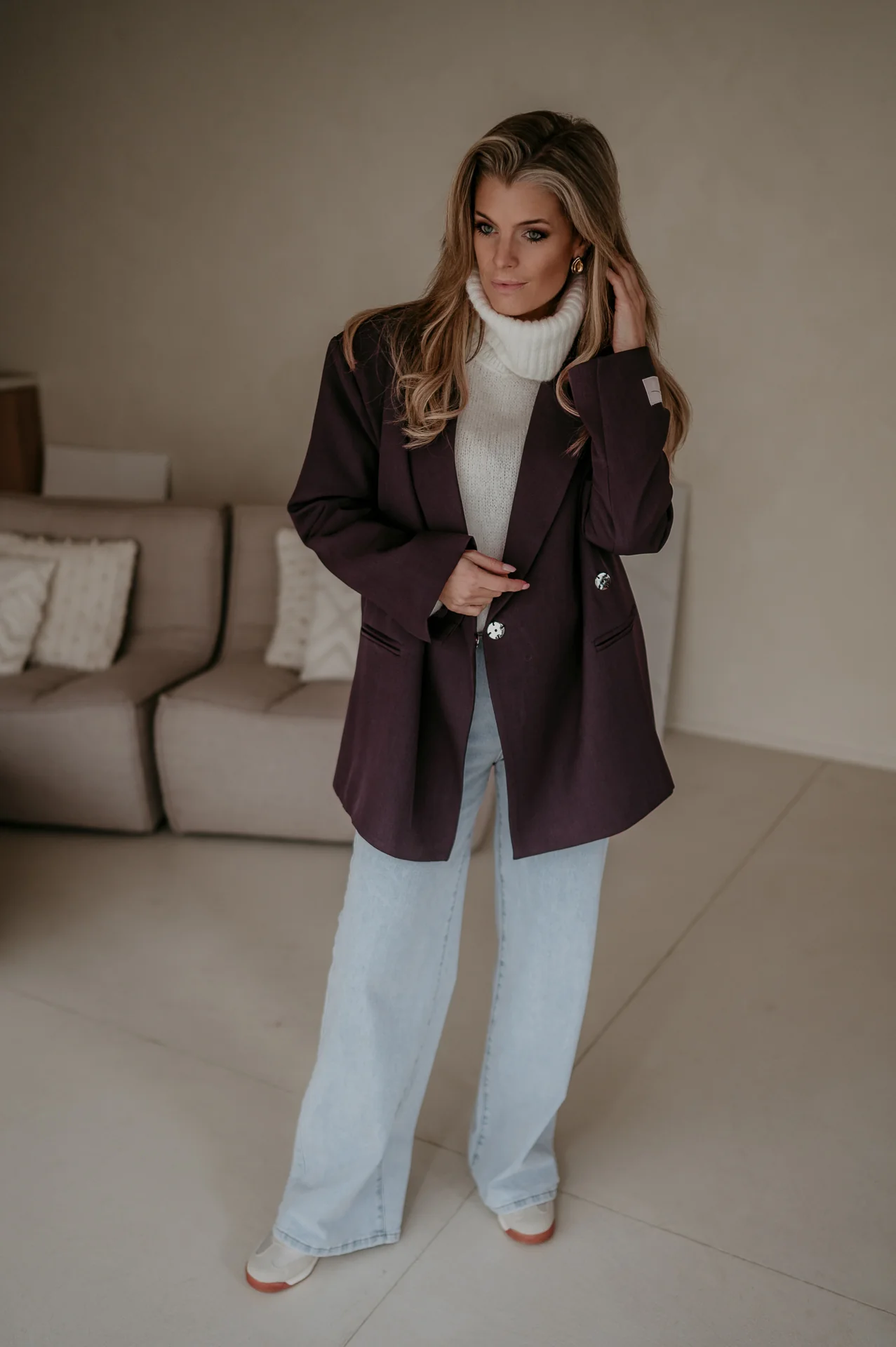 Rabbrivo blazer I Aubergine - Image 7