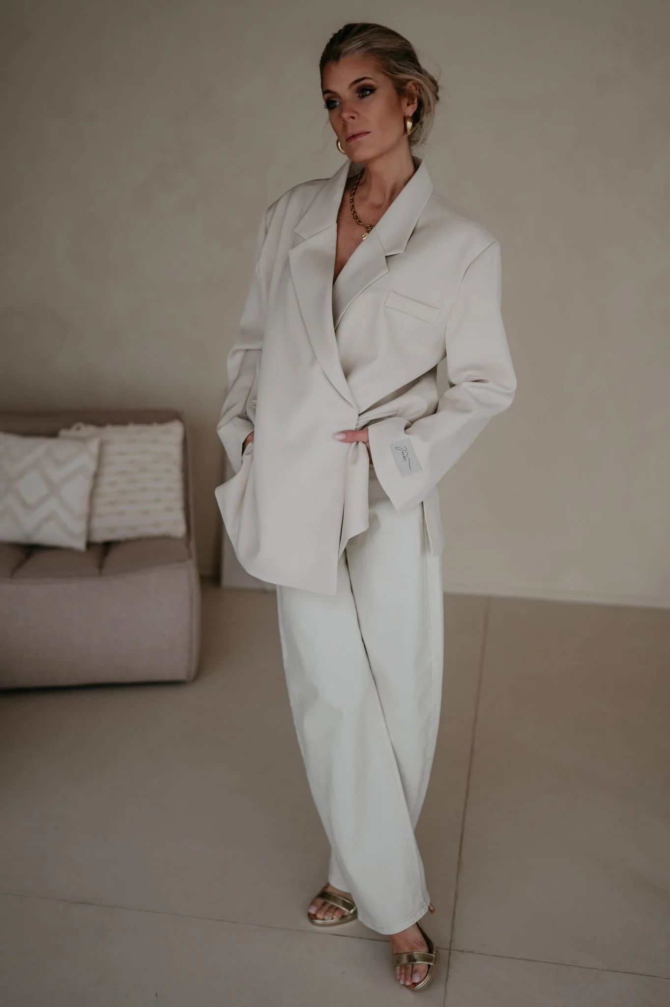 Rabbrivo blazer I Beige - Image 12
