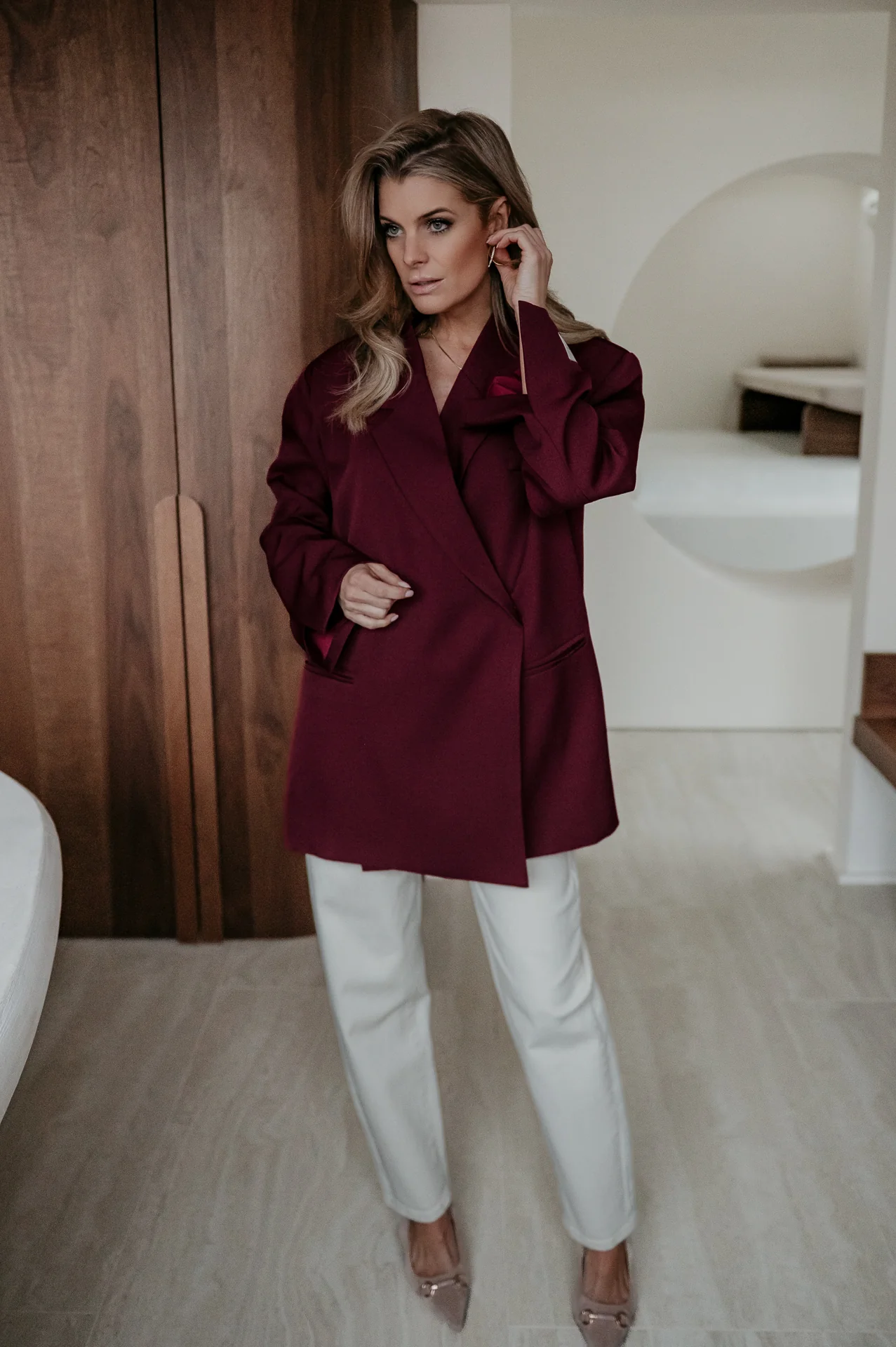 Rabbrivo blazer I Burgundy - Image 4