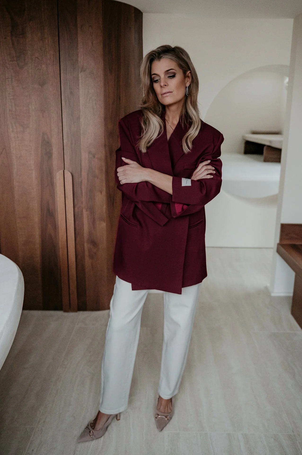 Rabbrivo blazer I Burgundy - Image 6