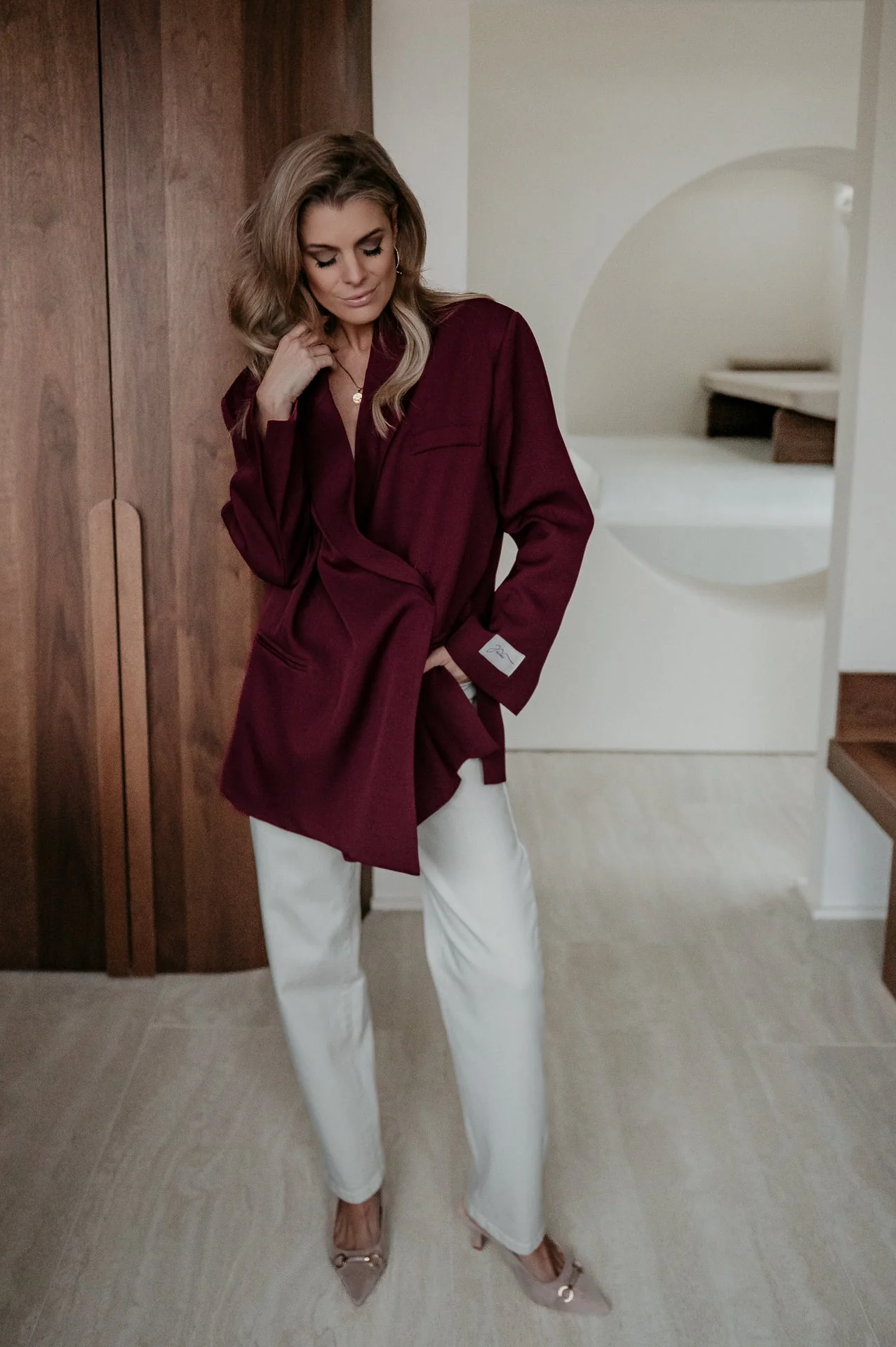 Rabbrivo blazer I Burgundy - Image 7