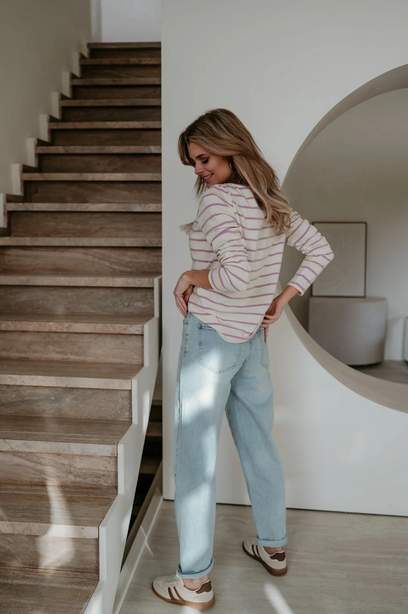 Redona longsleeve I Striped Lila - Image 10