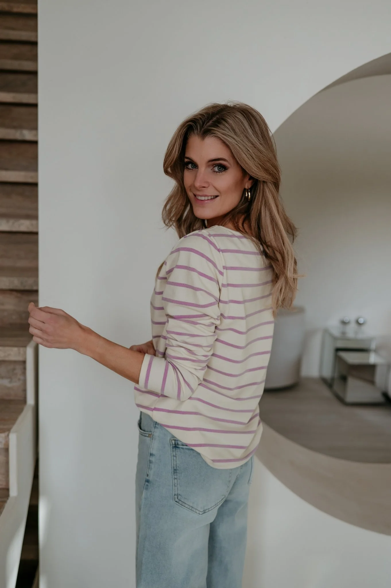 Redona longsleeve I Striped Lila - Image 11
