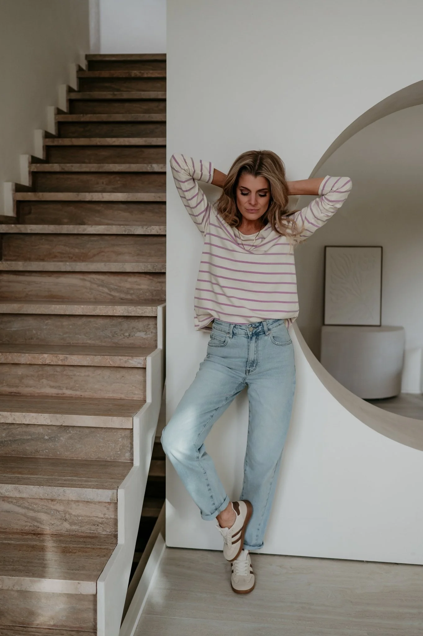Redona longsleeve I Striped Lila - Image 4