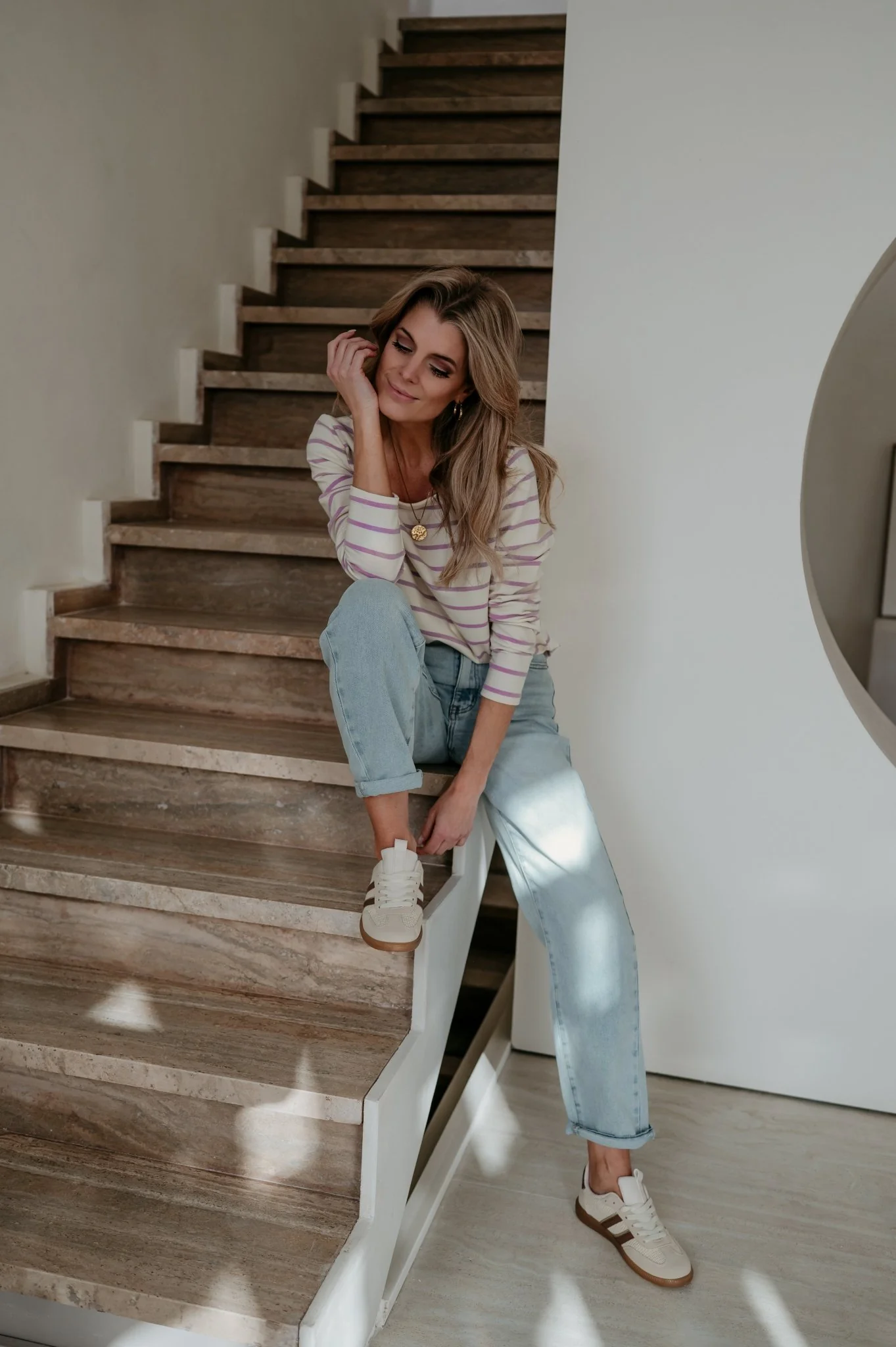 Redona longsleeve I Striped Lila - Image 5