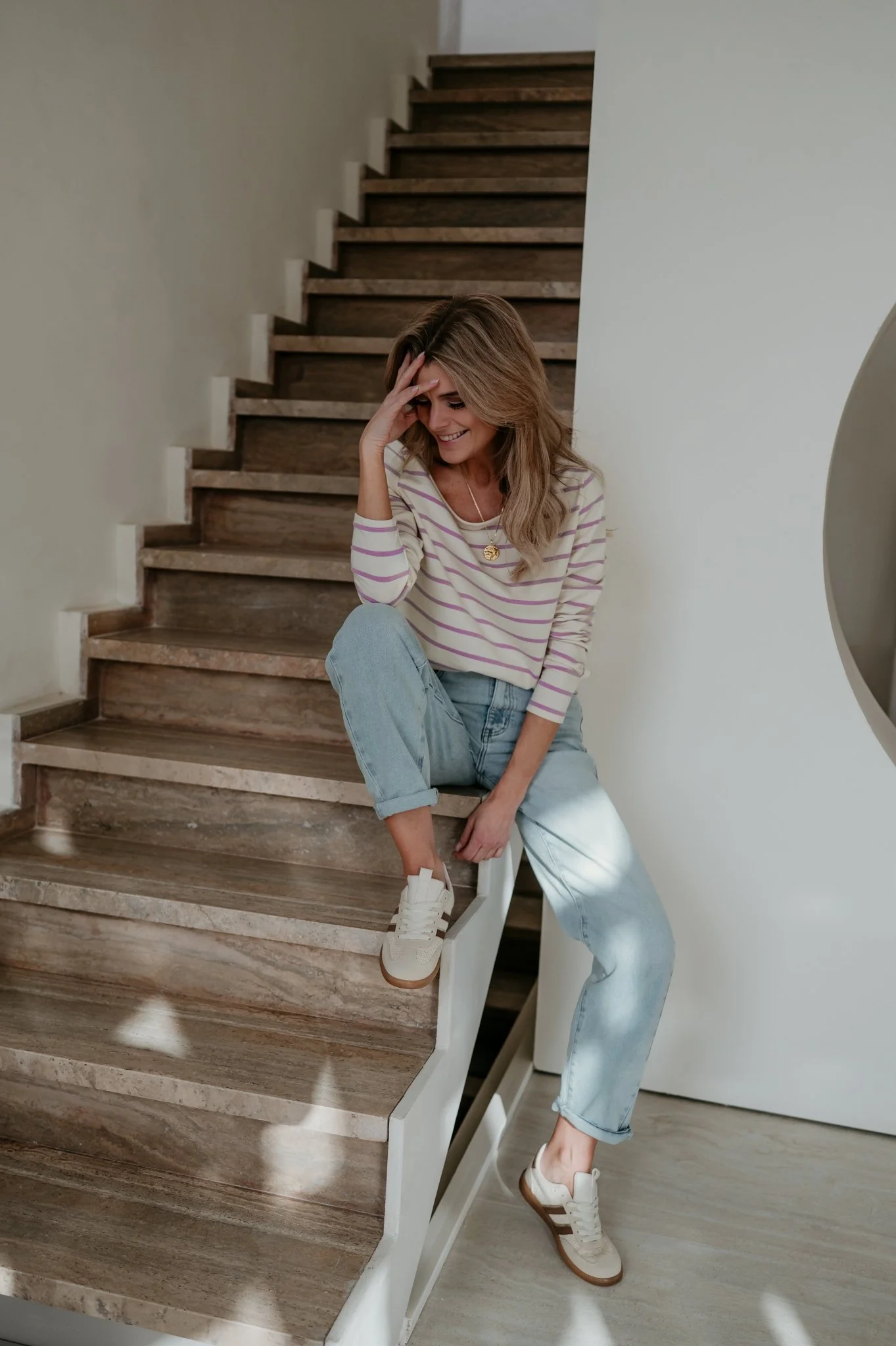 Redona longsleeve I Striped Lila - Image 9