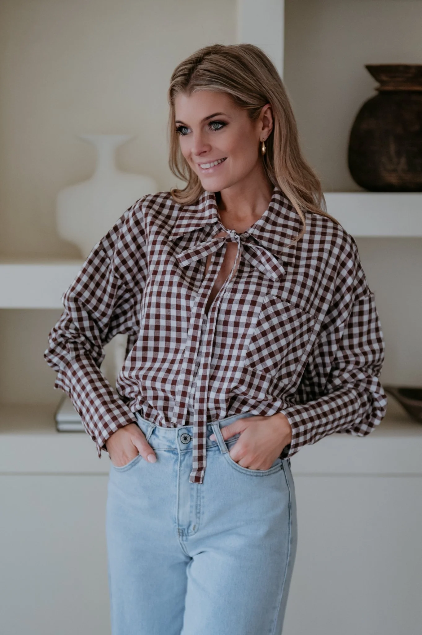 Saduri blouse I Brown - Image 10