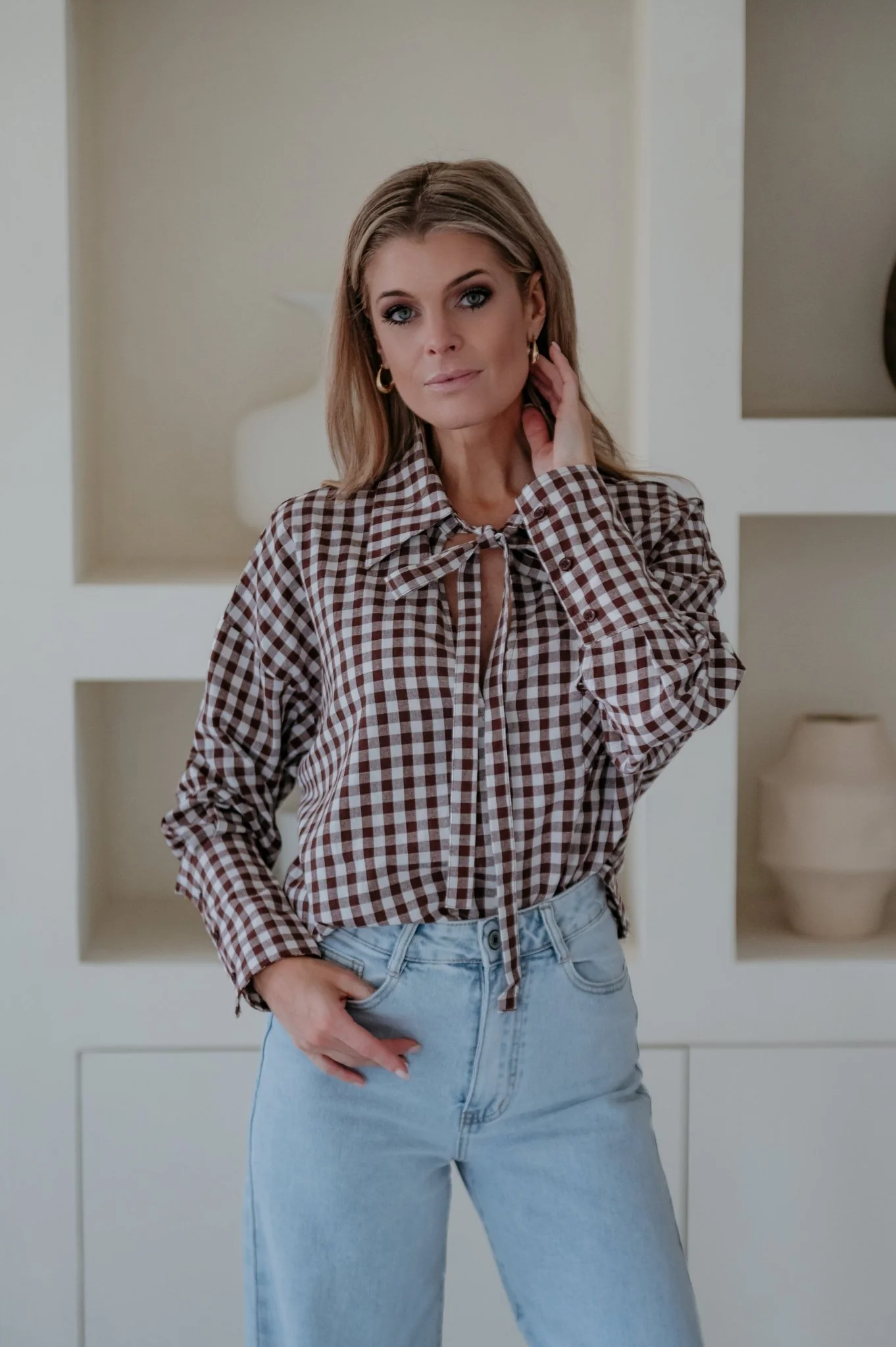 Saduri blouse I Brown - Image 12