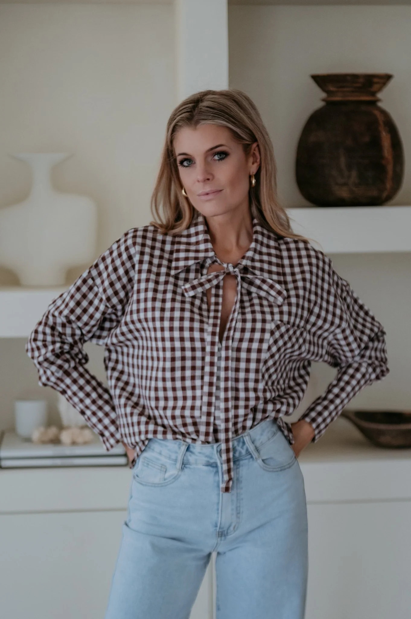 Saduri blouse I Brown - Image 15