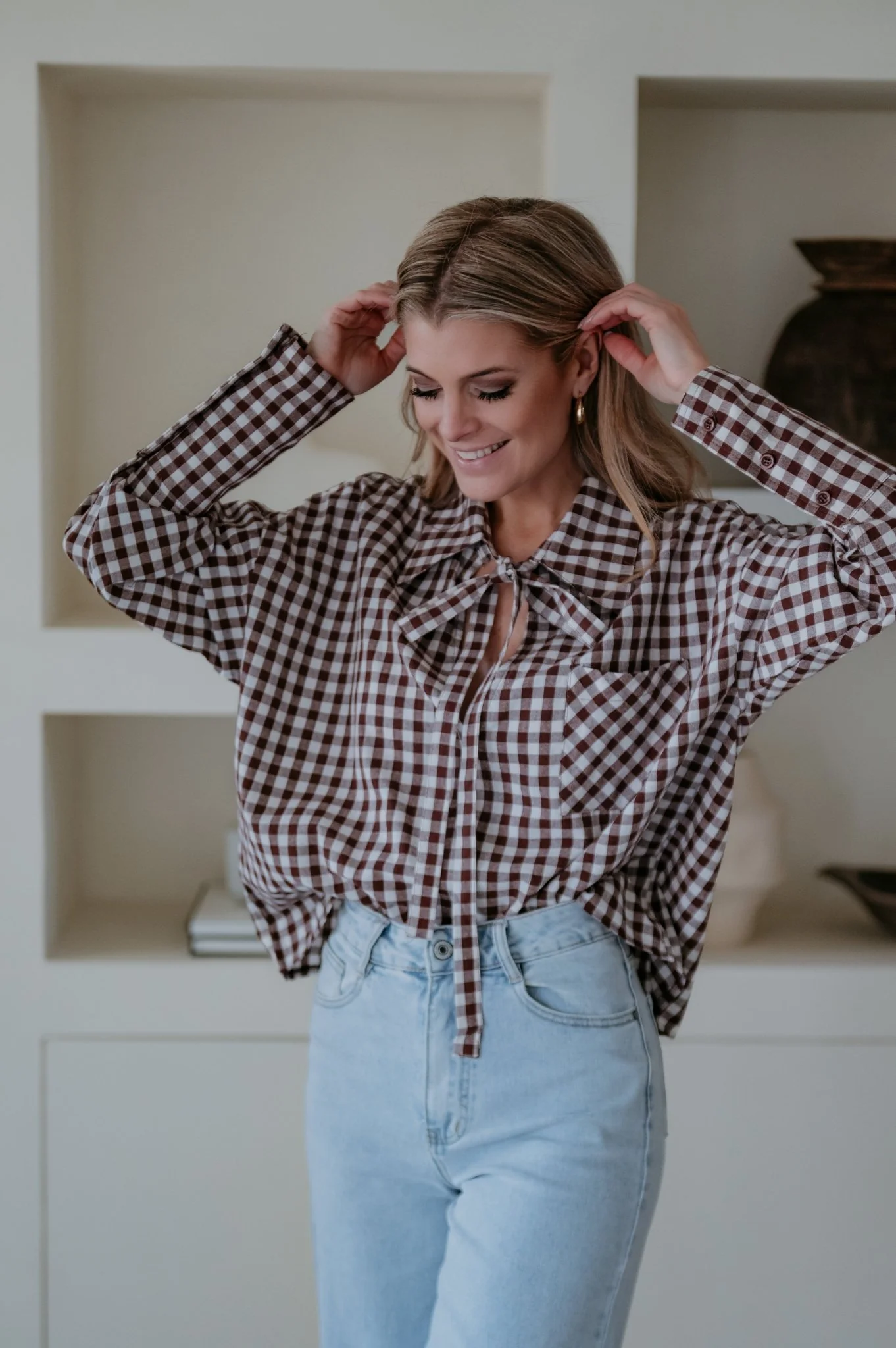 Saduri blouse I Brown - Image 5
