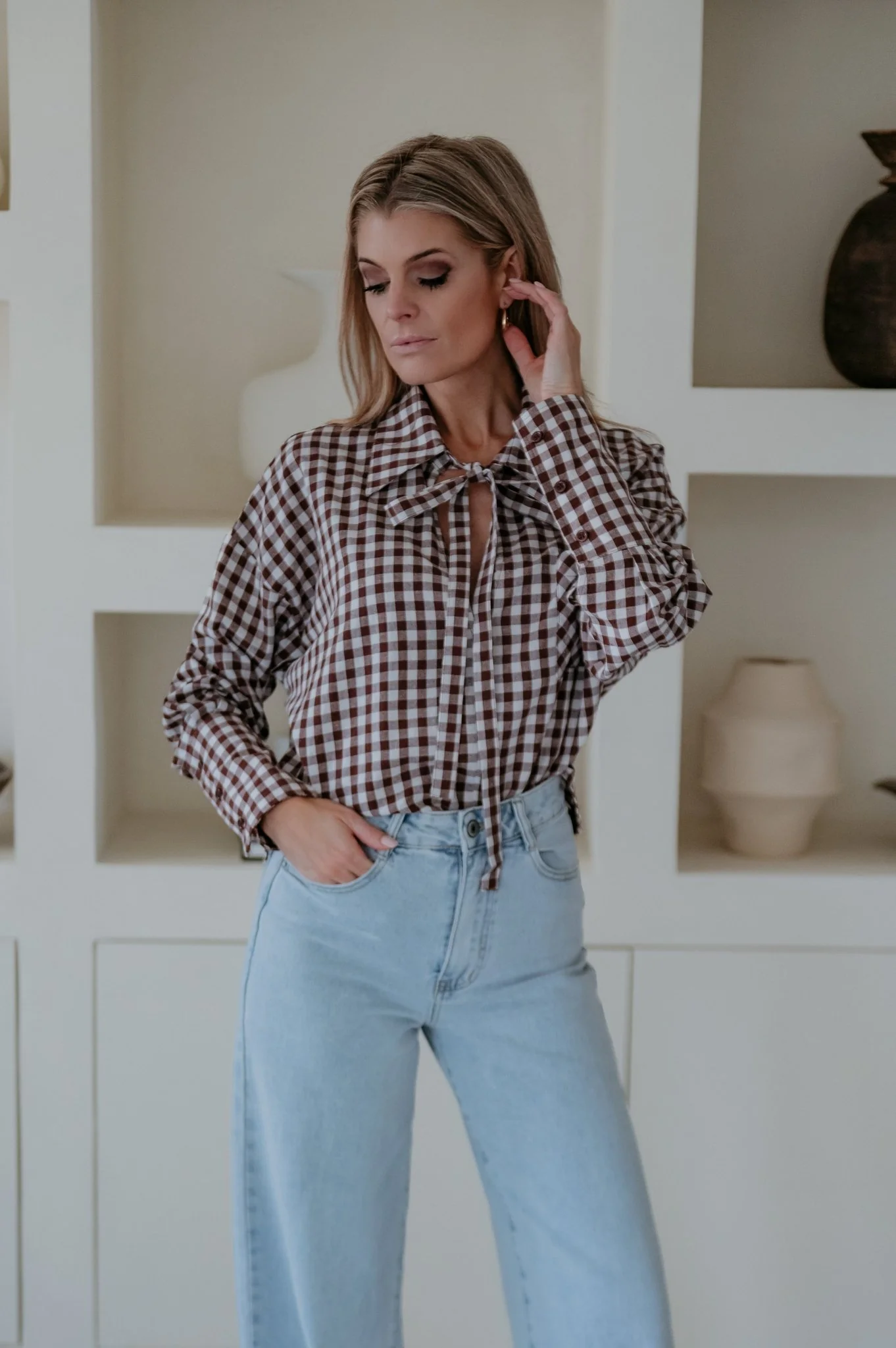 Saduri blouse I Brown - Image 7