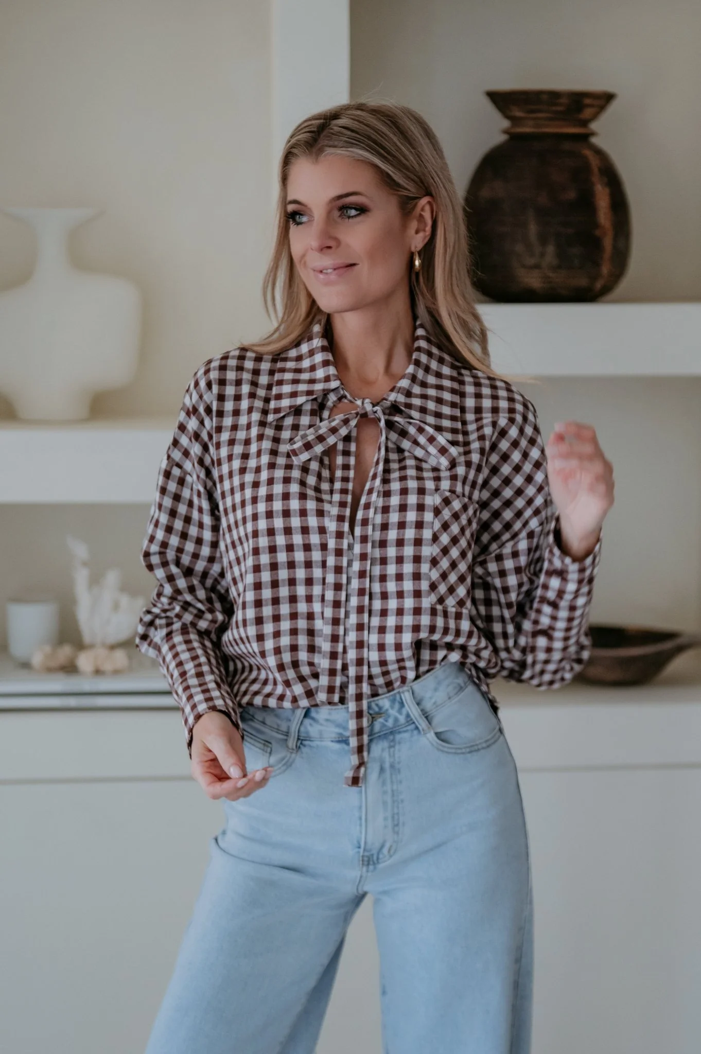 Saduri blouse I Brown - Image 8