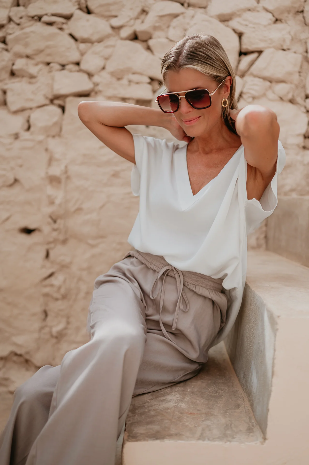 Segue trousers I Beige - Image 10