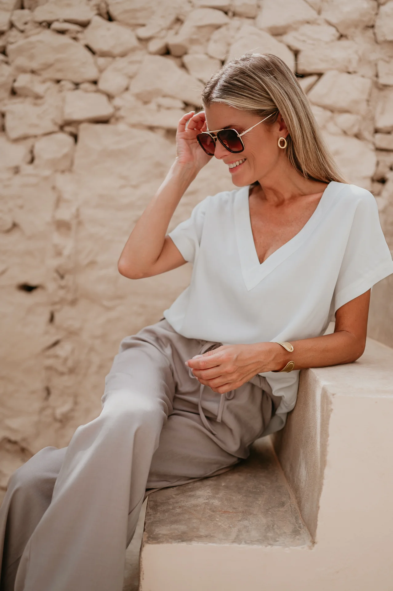 Segue trousers I Beige - Image 13