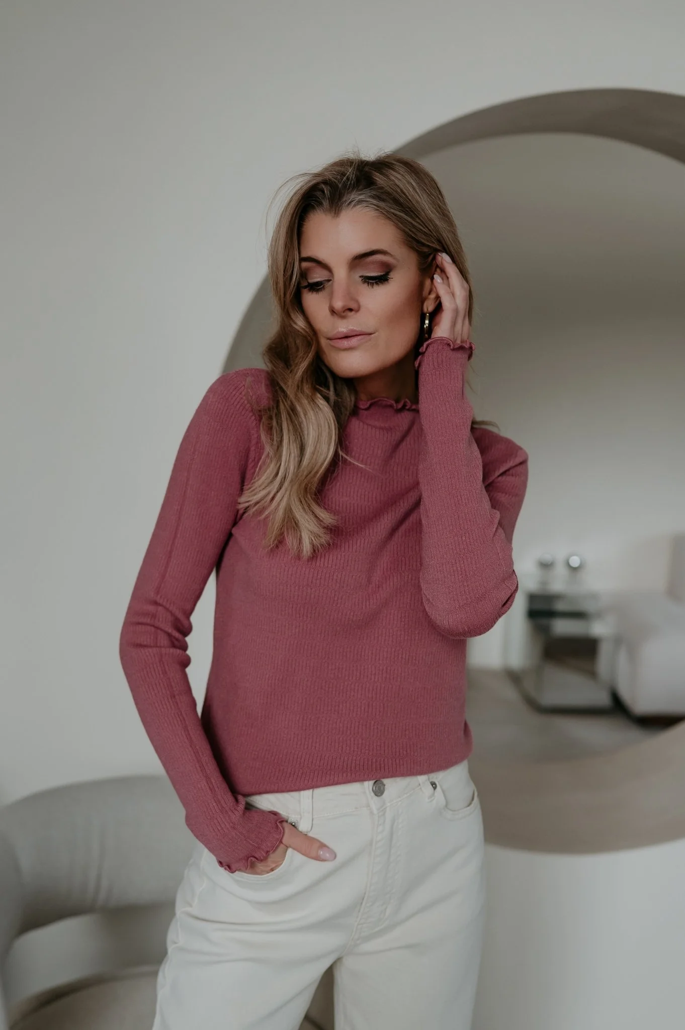 Stretto longsleeve I Old Rose