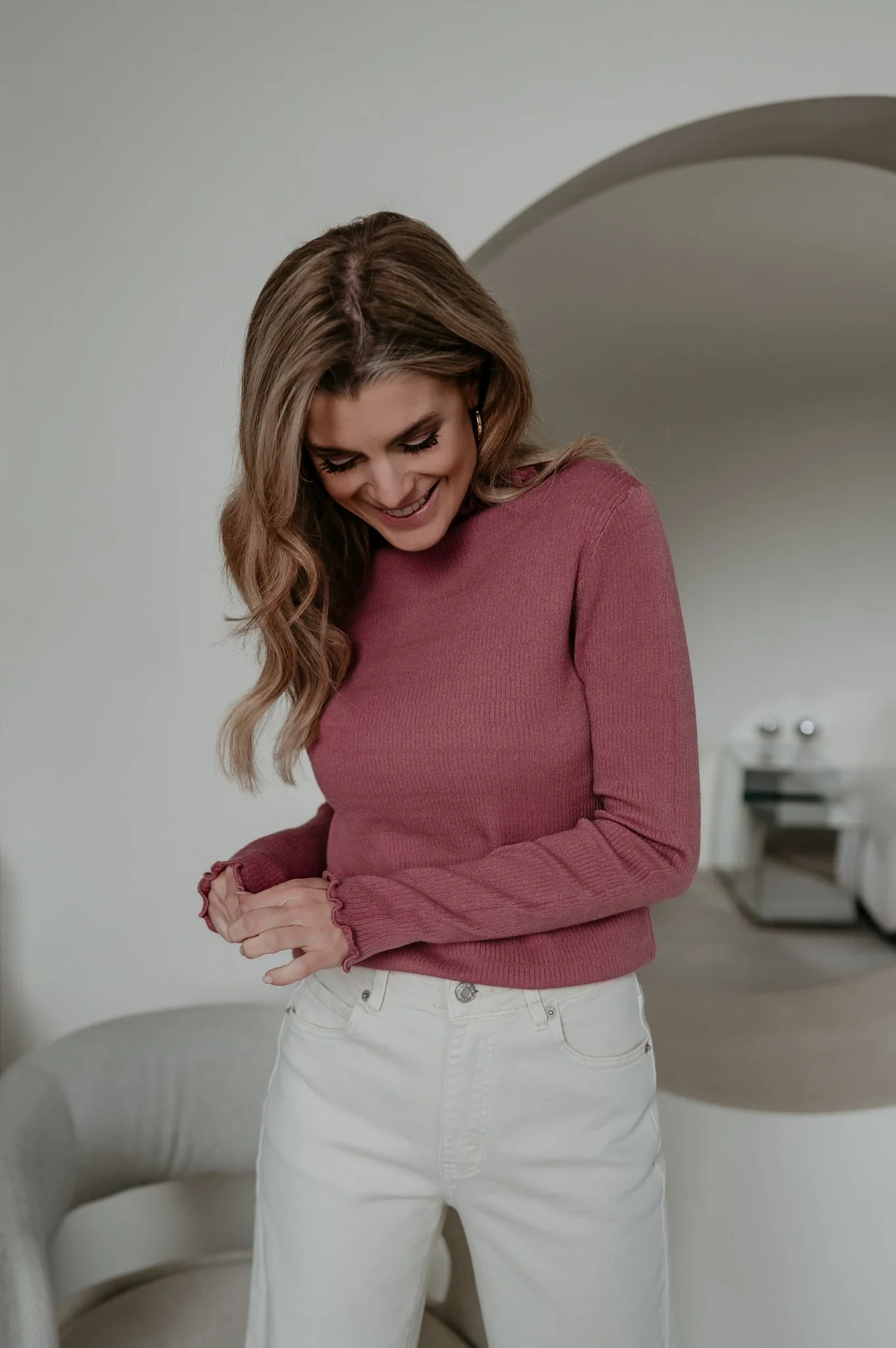 Stretto longsleeve I Old Rose - Image 3