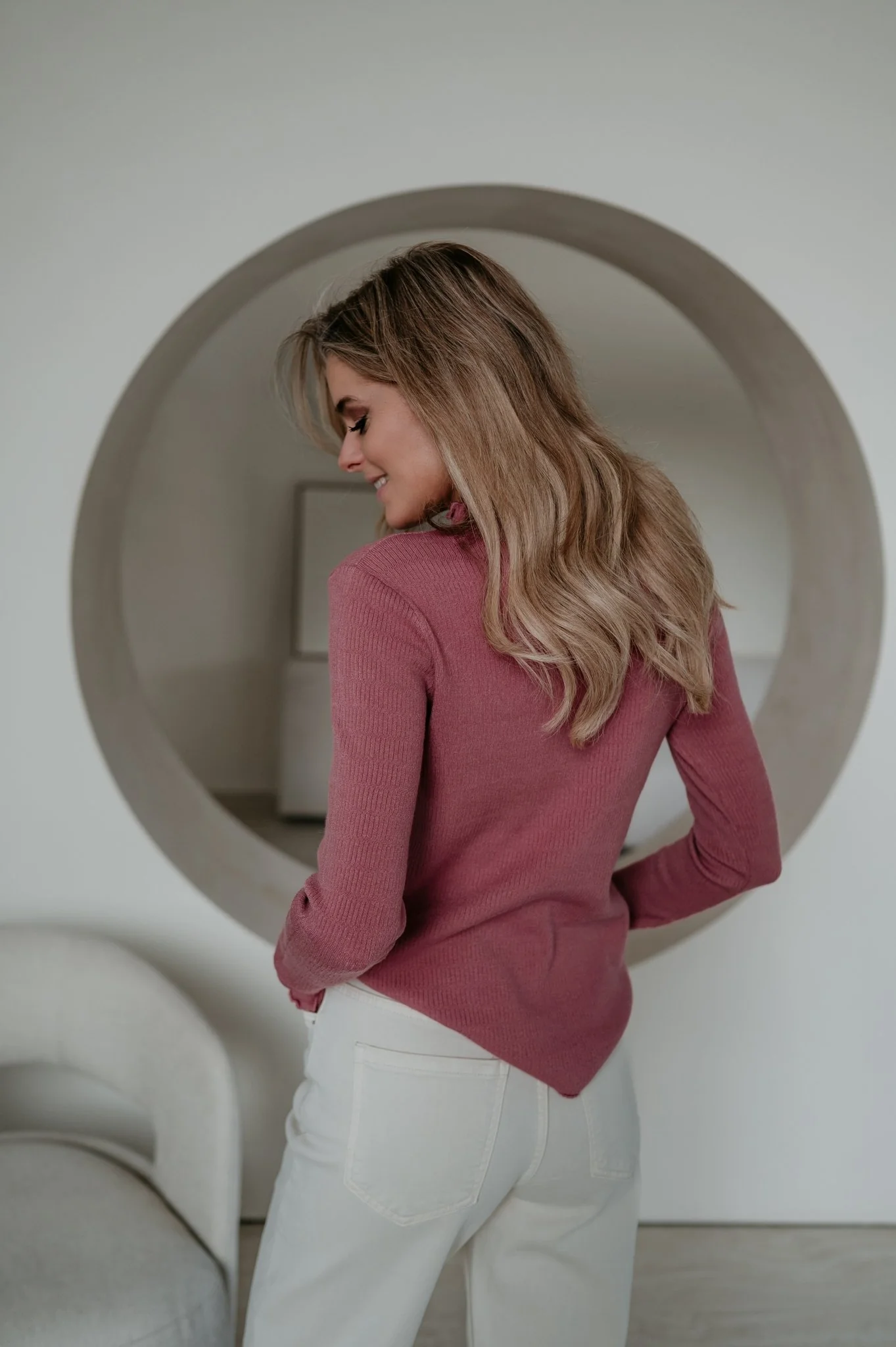 Stretto longsleeve I Old Rose - Image 6