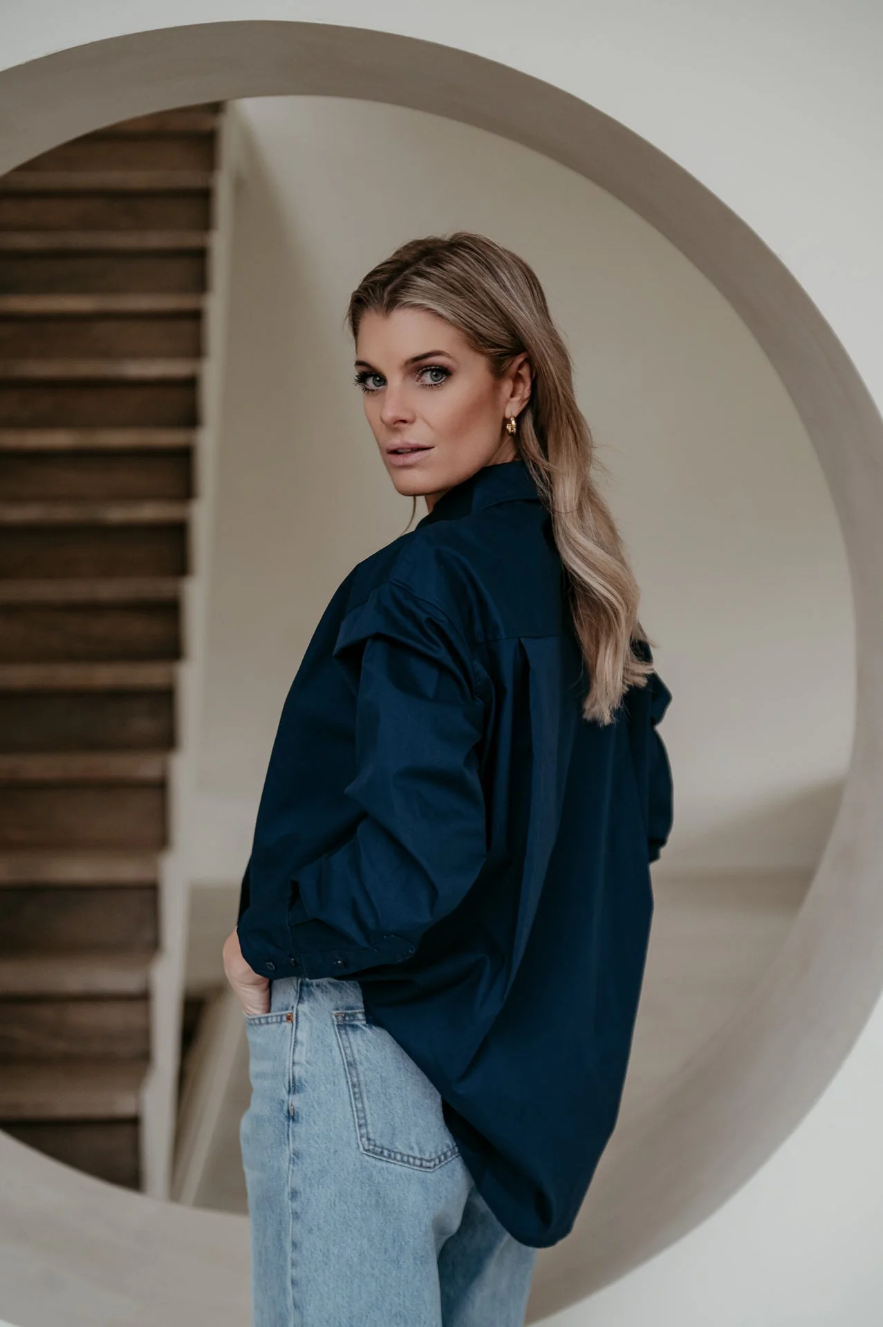 Credine shirt I Navy Blue - Image 4
