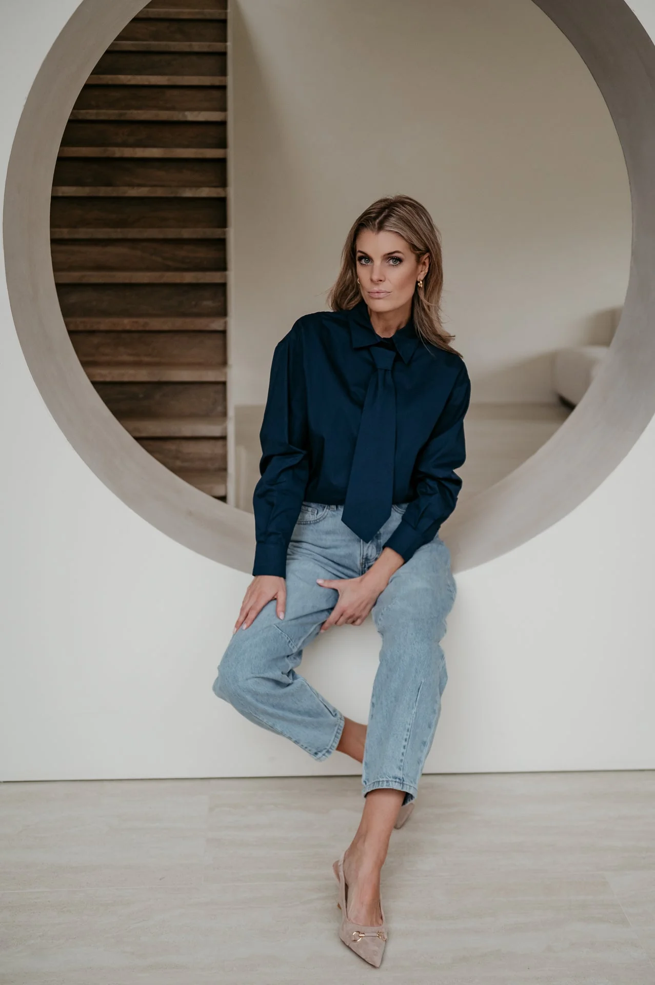 Credine shirt I Navy Blue - Image 6