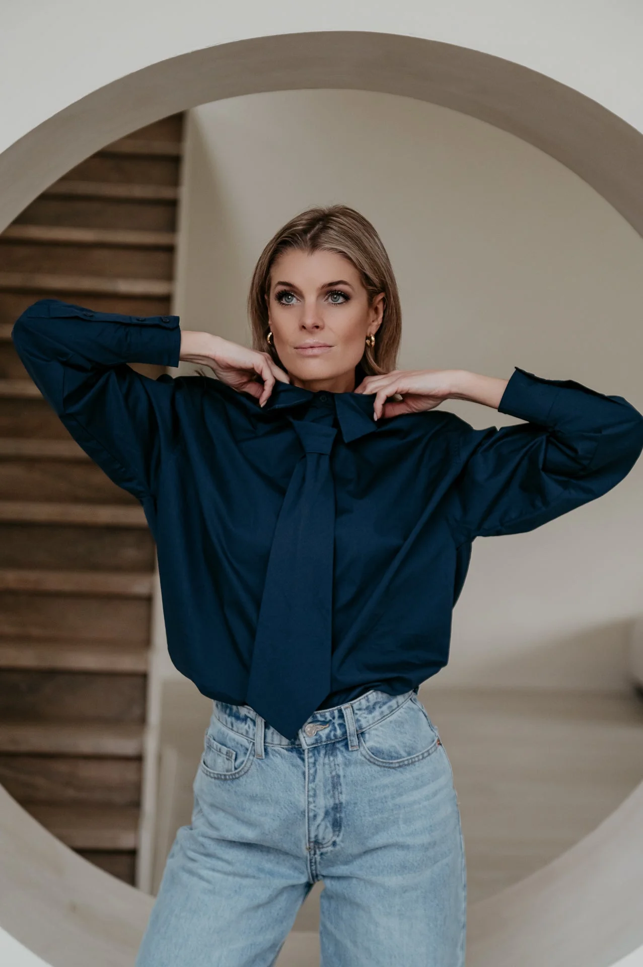 Credine shirt I Navy Blue - Image 9