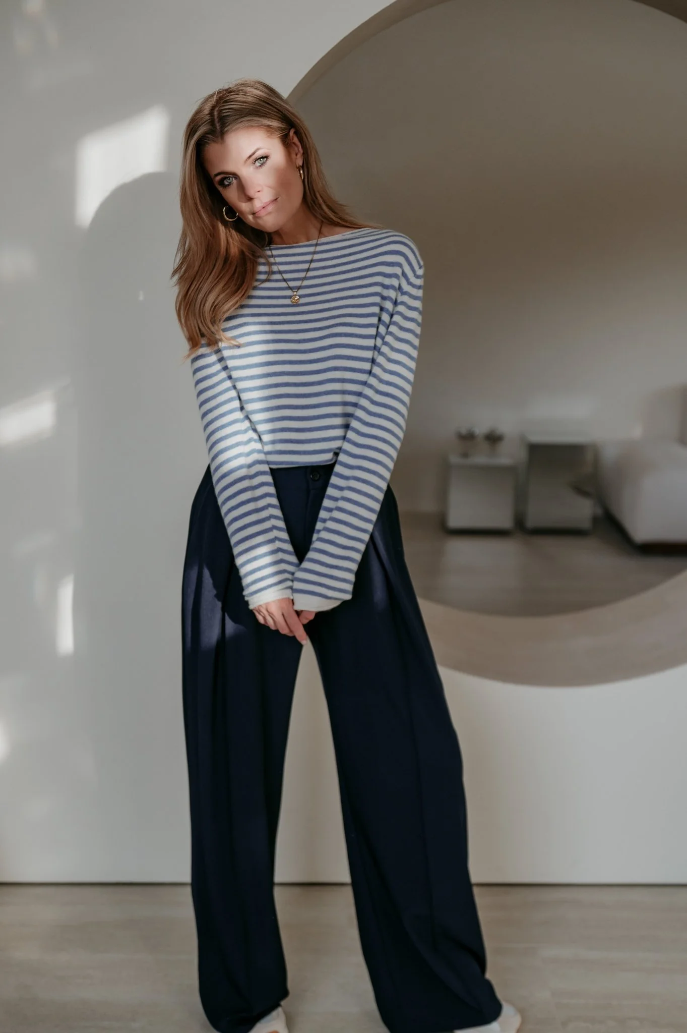 Tigre top I Striped Light Blue - Image 9