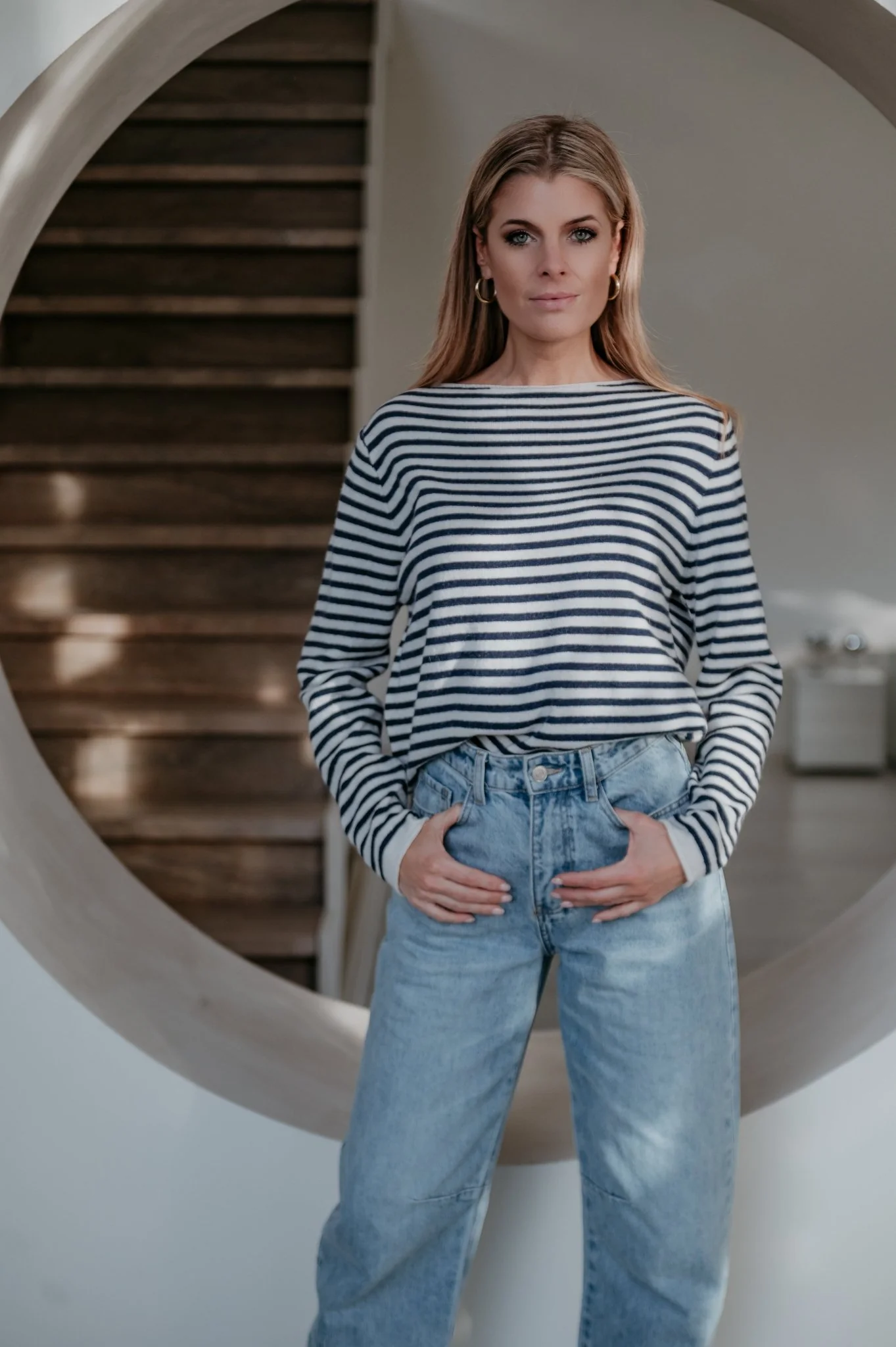 Tigre top I Striped Navy Blue - Image 4