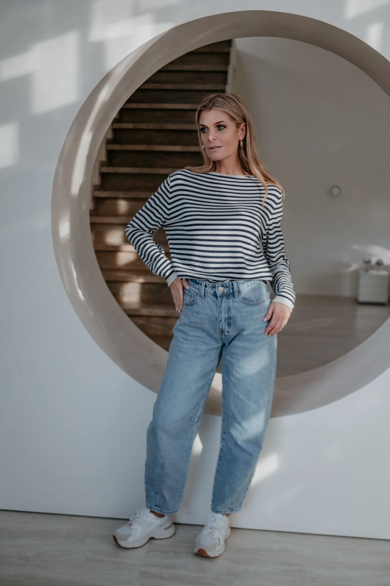Tigre top I Striped Navy Blue - Image 8