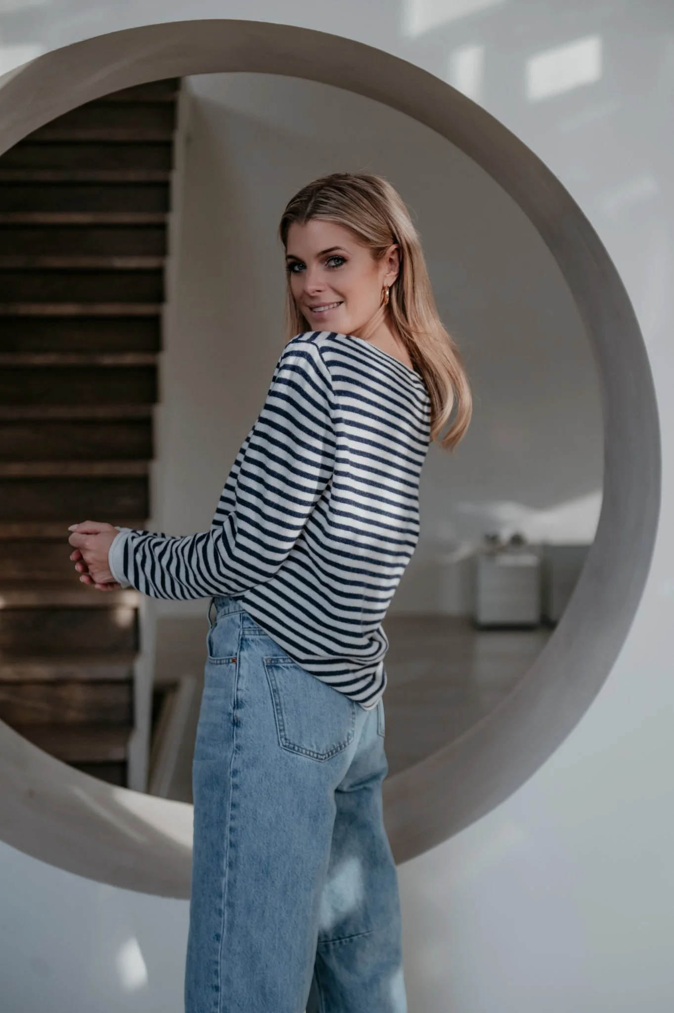 Tigre top I Striped Navy Blue - Image 9