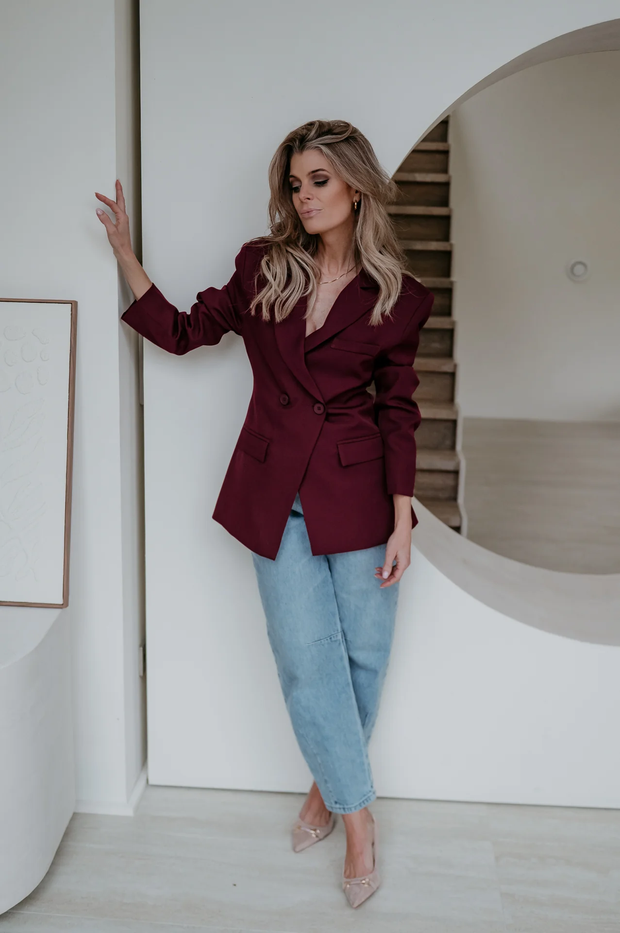 Torpore blazer I Burgundy - Image 4