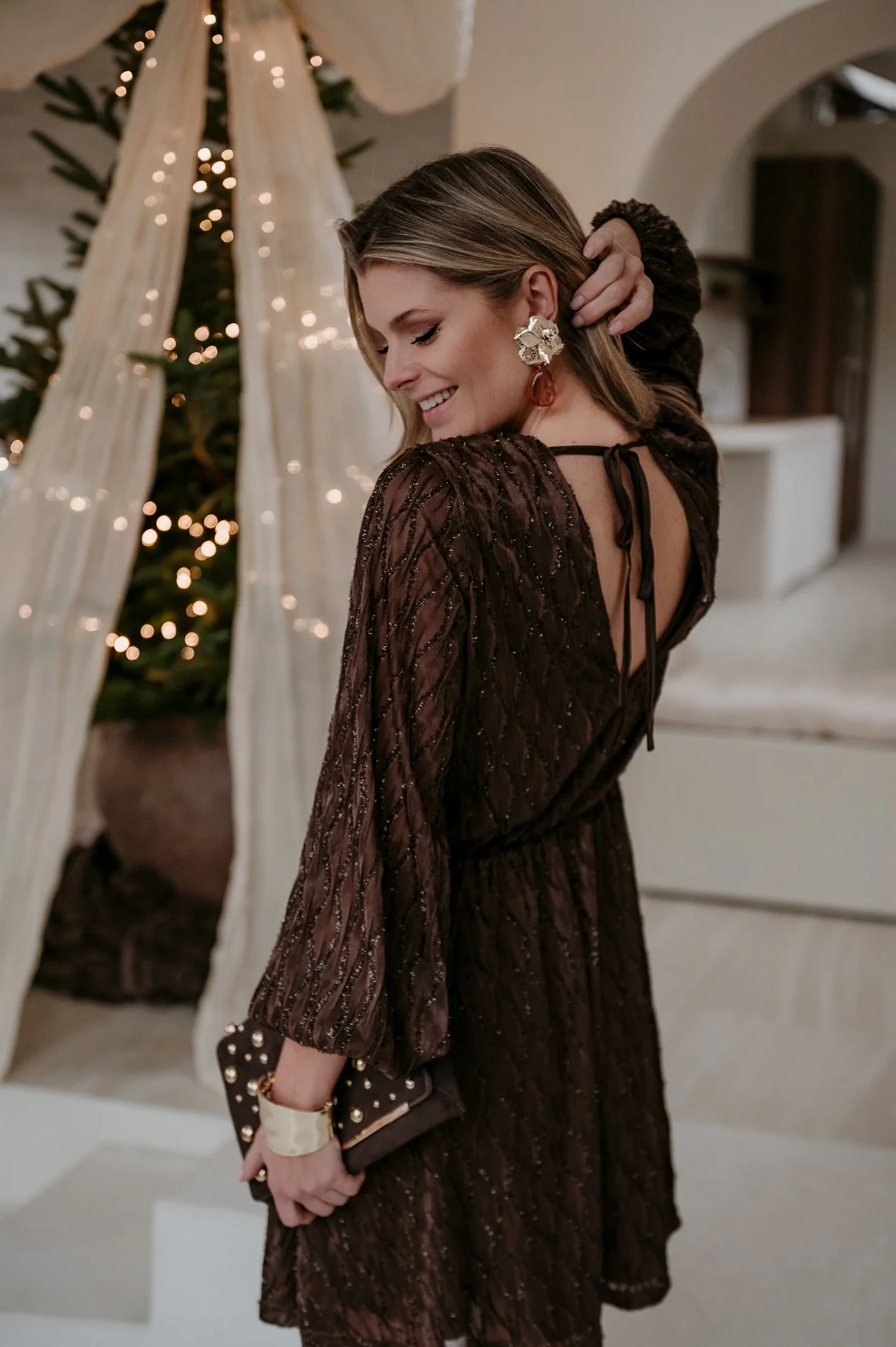 Tredivo dress I Chocolate Brown - Image 3
