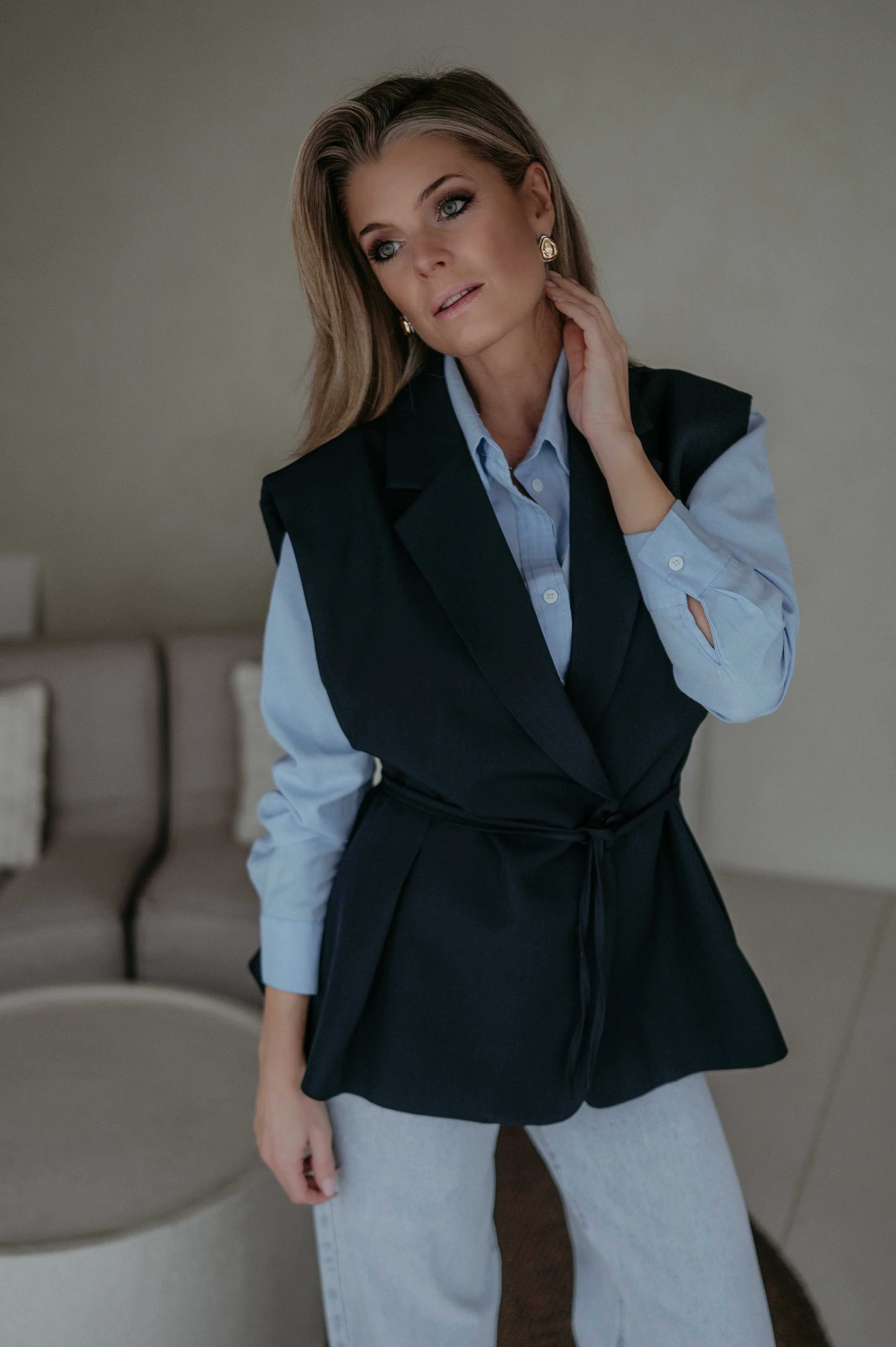Trode blazer I Navy Blue - Image 17