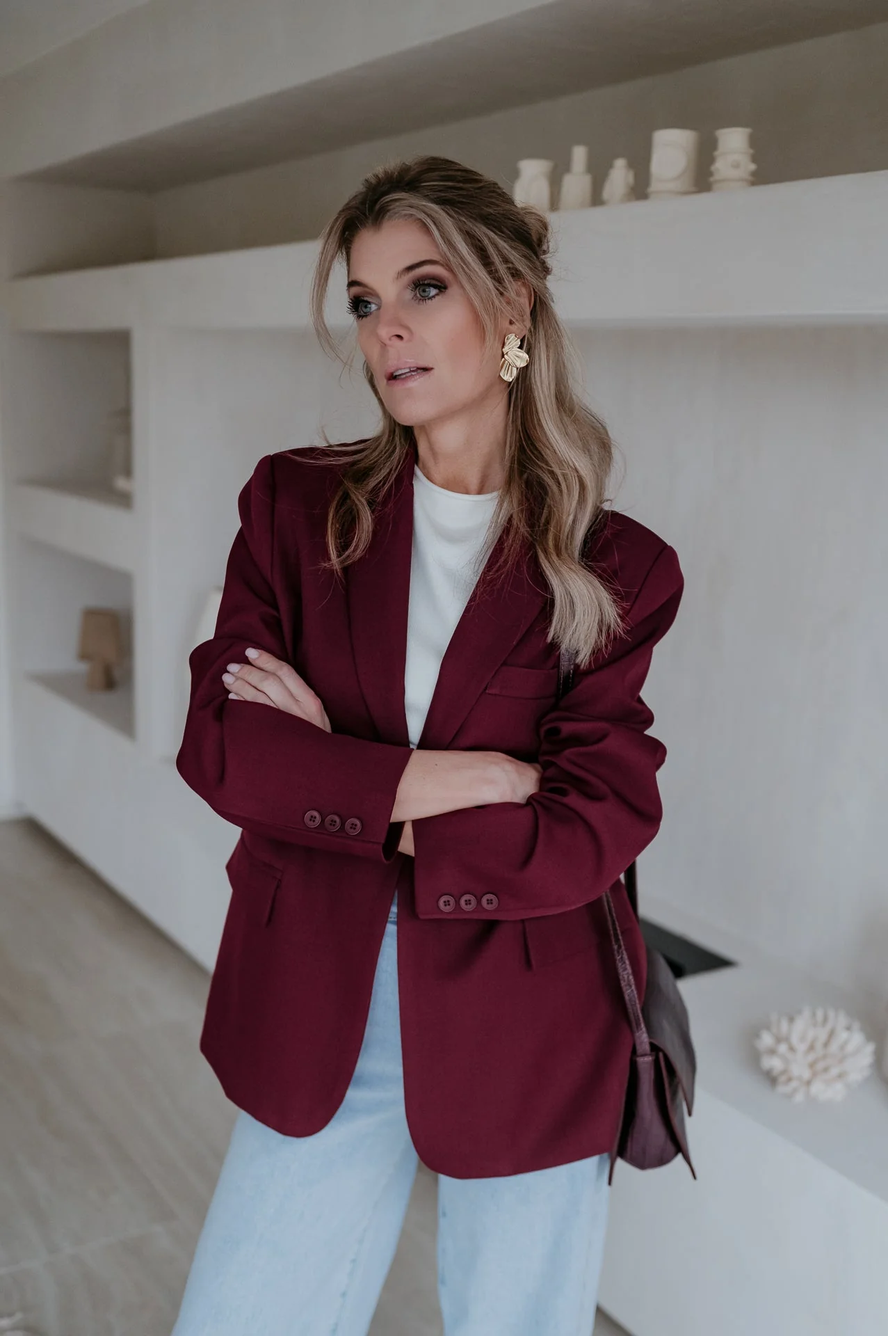 Urticante blazer I Burgundy - Image 12