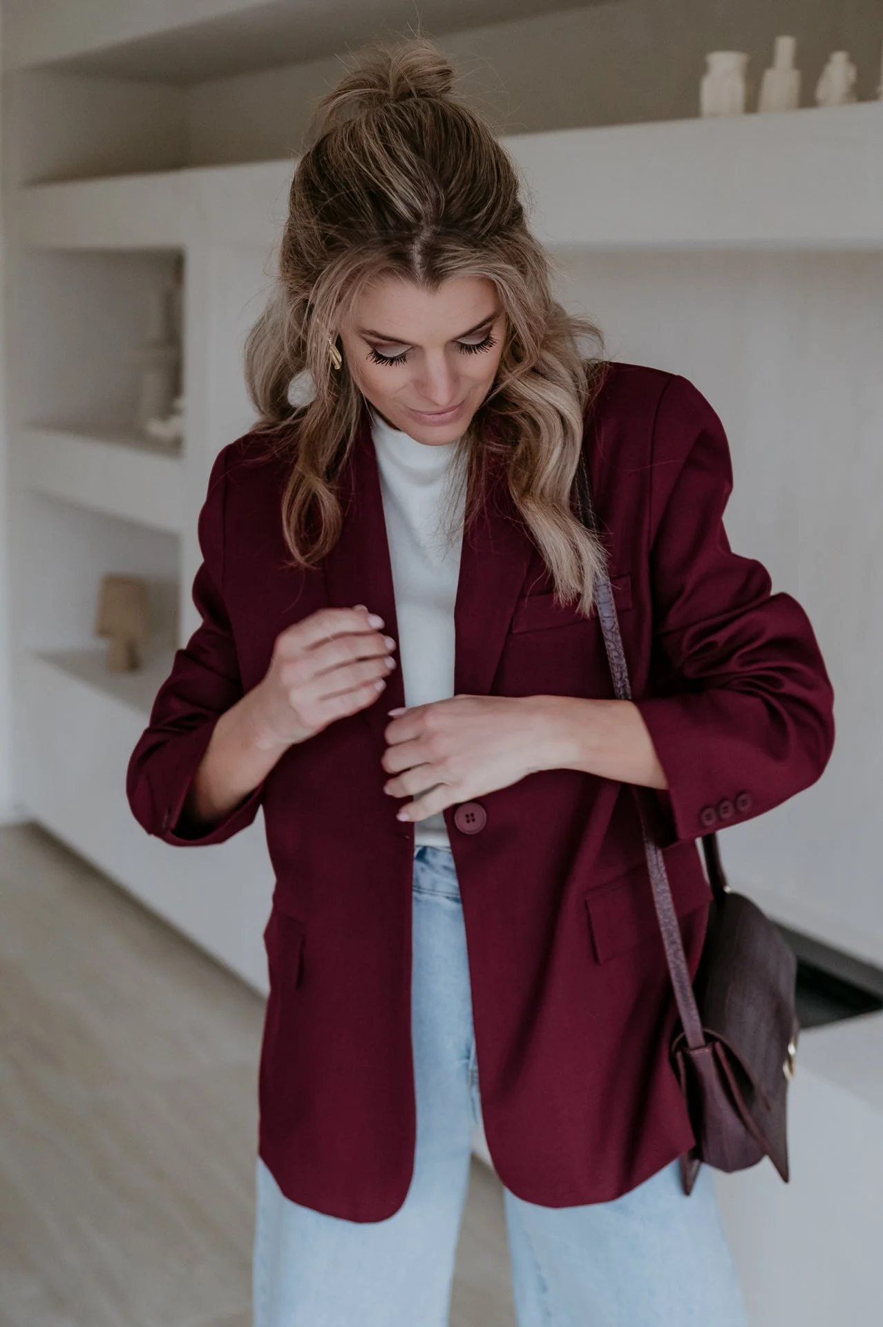 Urticante blazer I Burgundy - Image 15