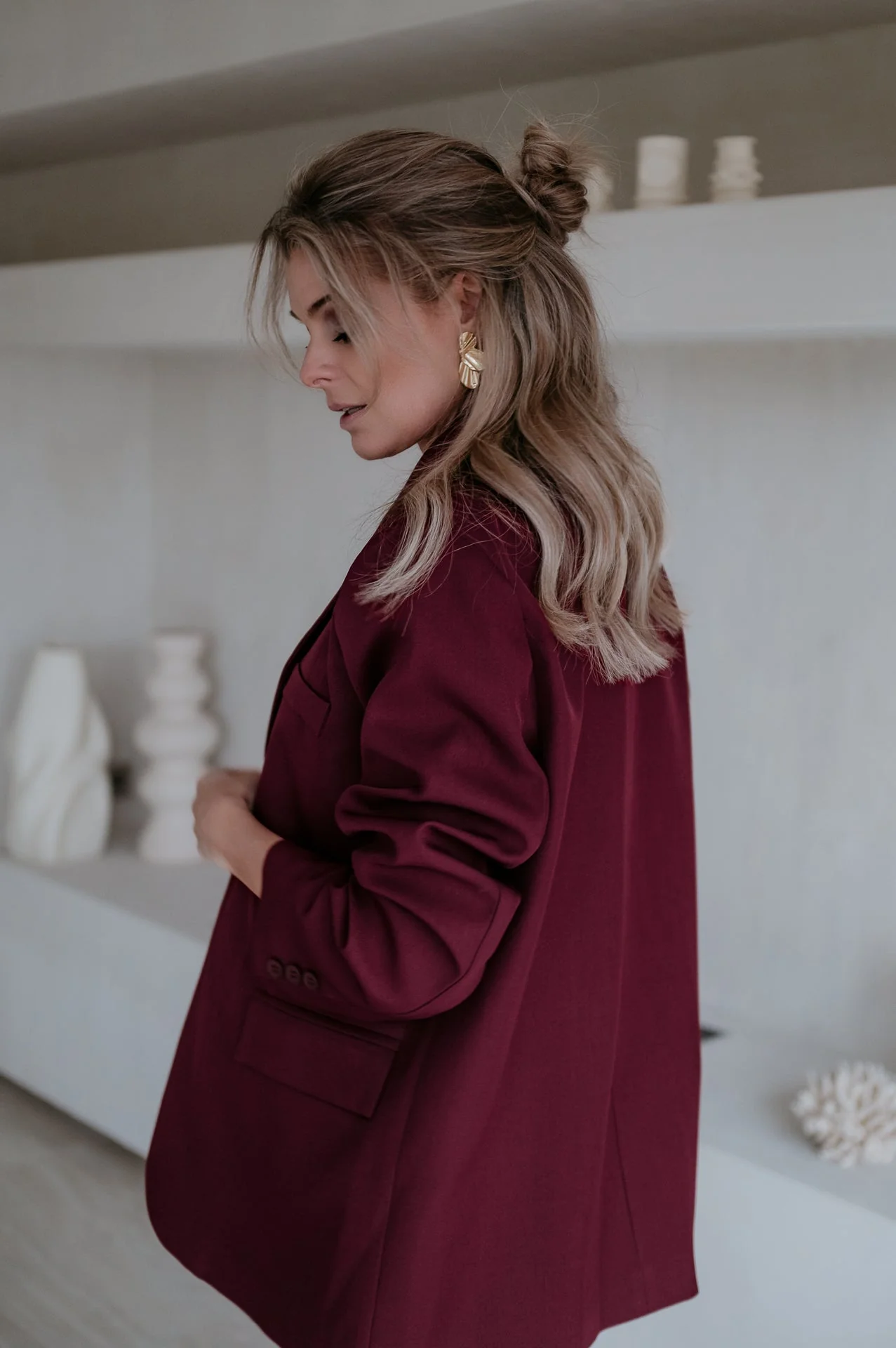 Urticante blazer I Burgundy - Image 4