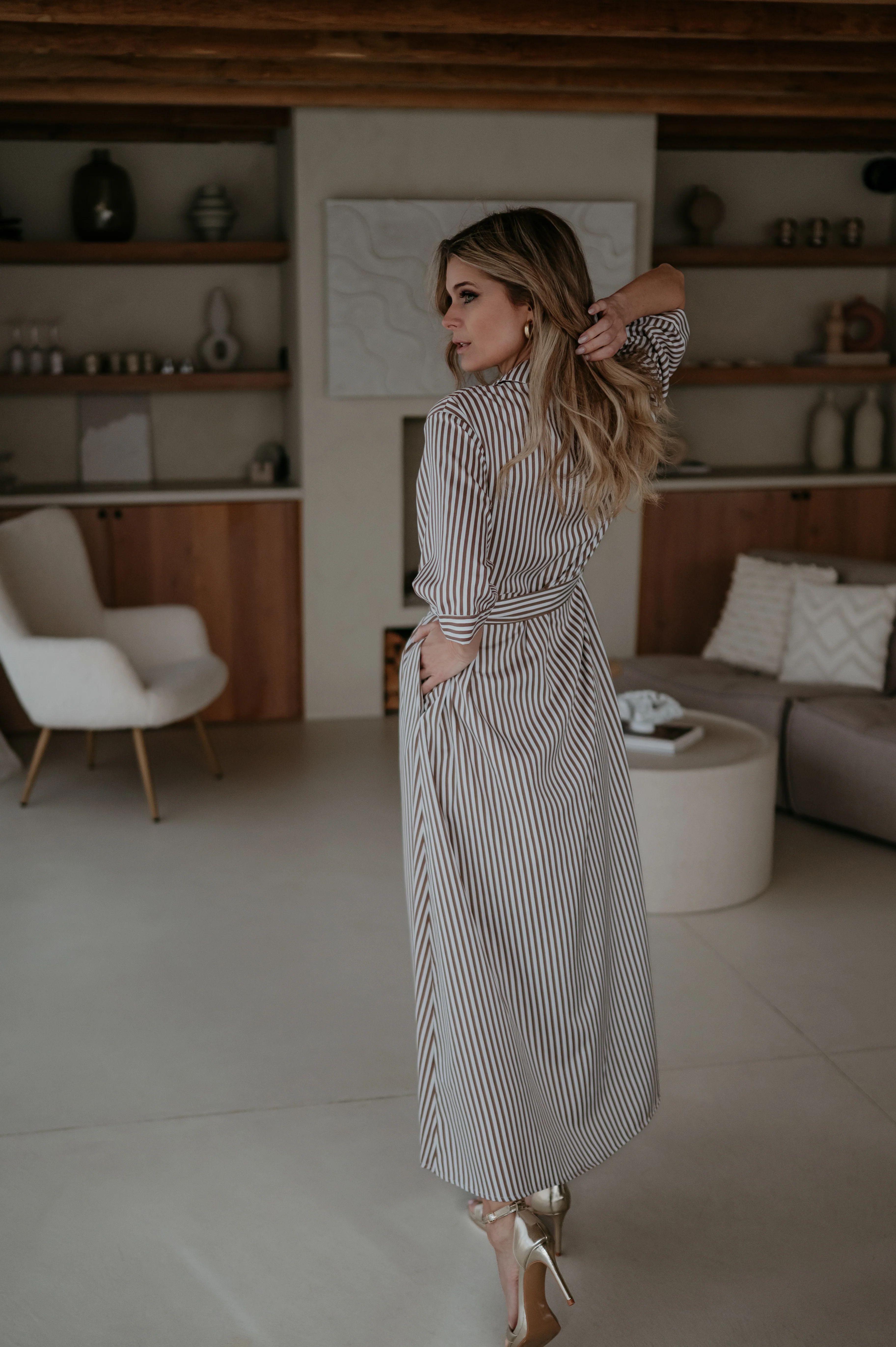 Valenti dress I Taupe - Image 10